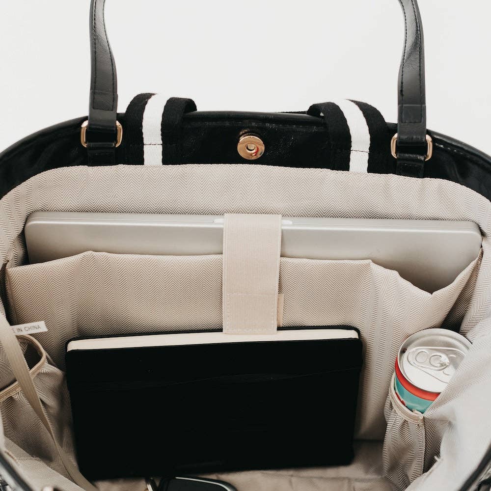 Woven Tiffany Organized Tote Bag