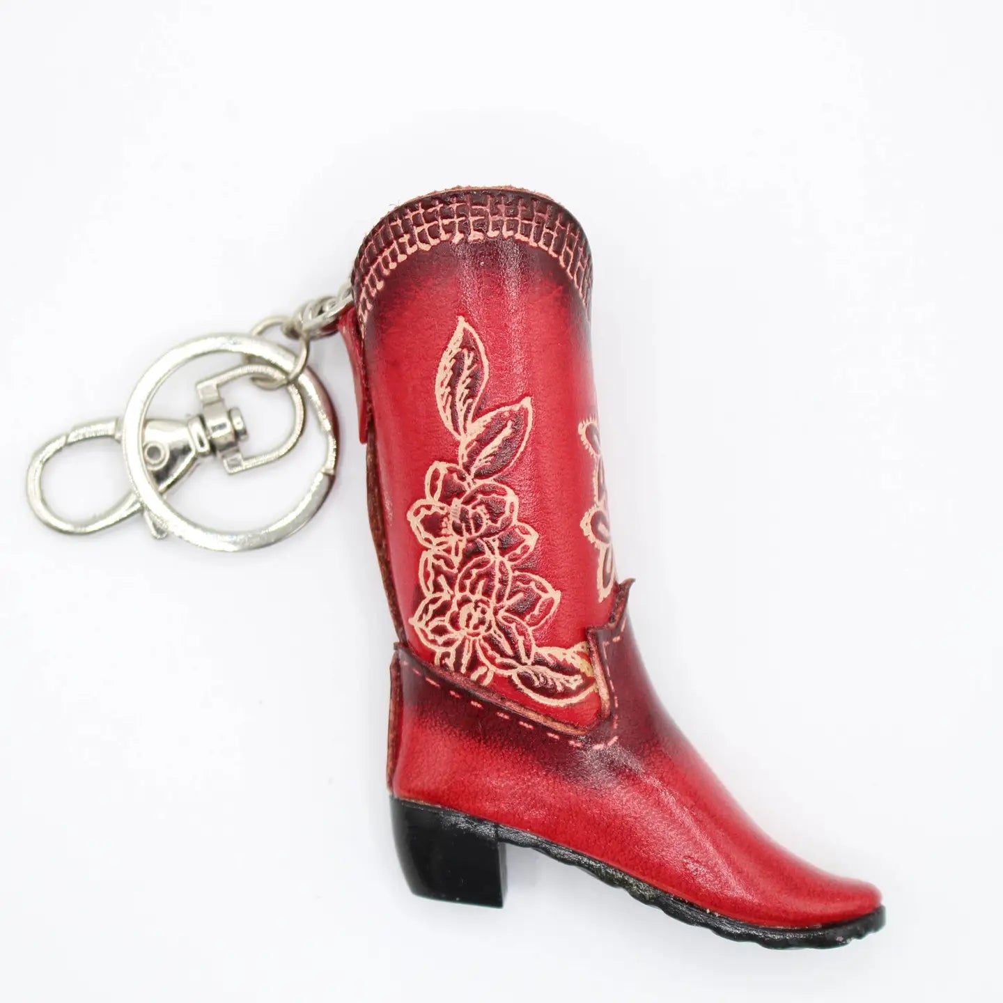 Handmade Leather Cowboy Boot Keychain