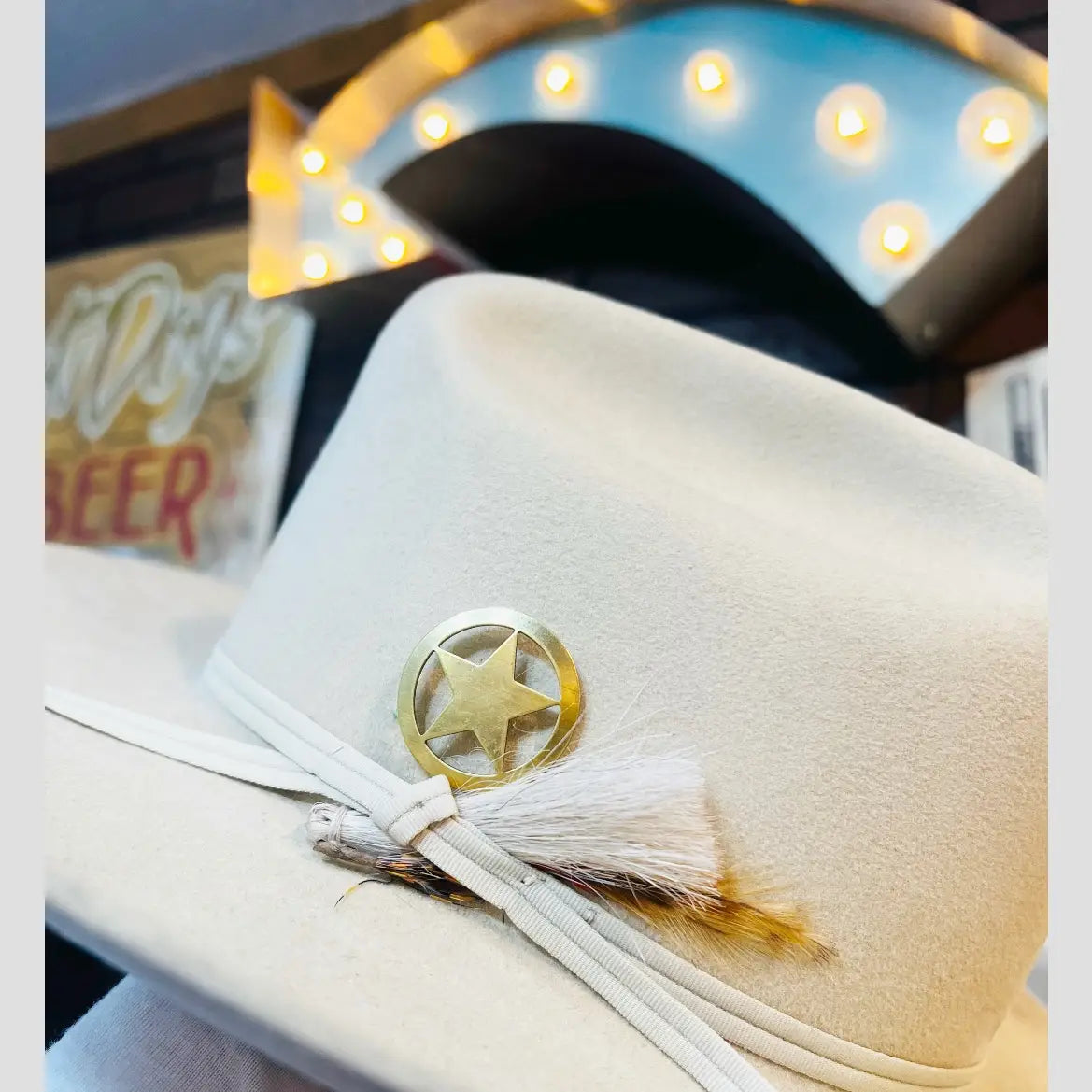 Aged Brass Western Star Hat Pin