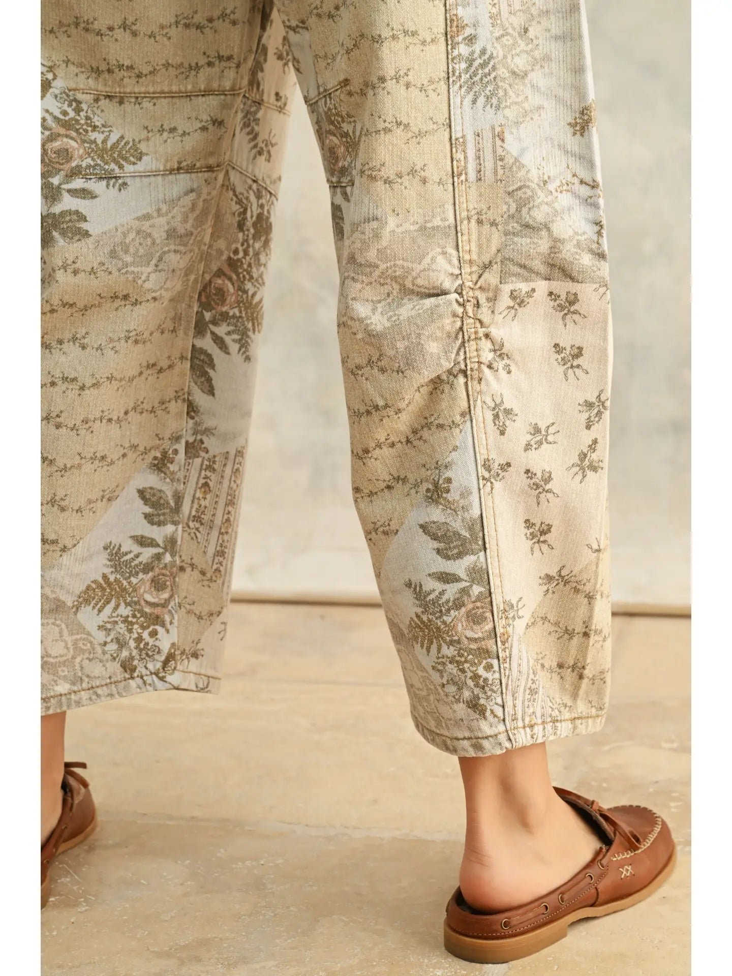 Printed Barrel Pants