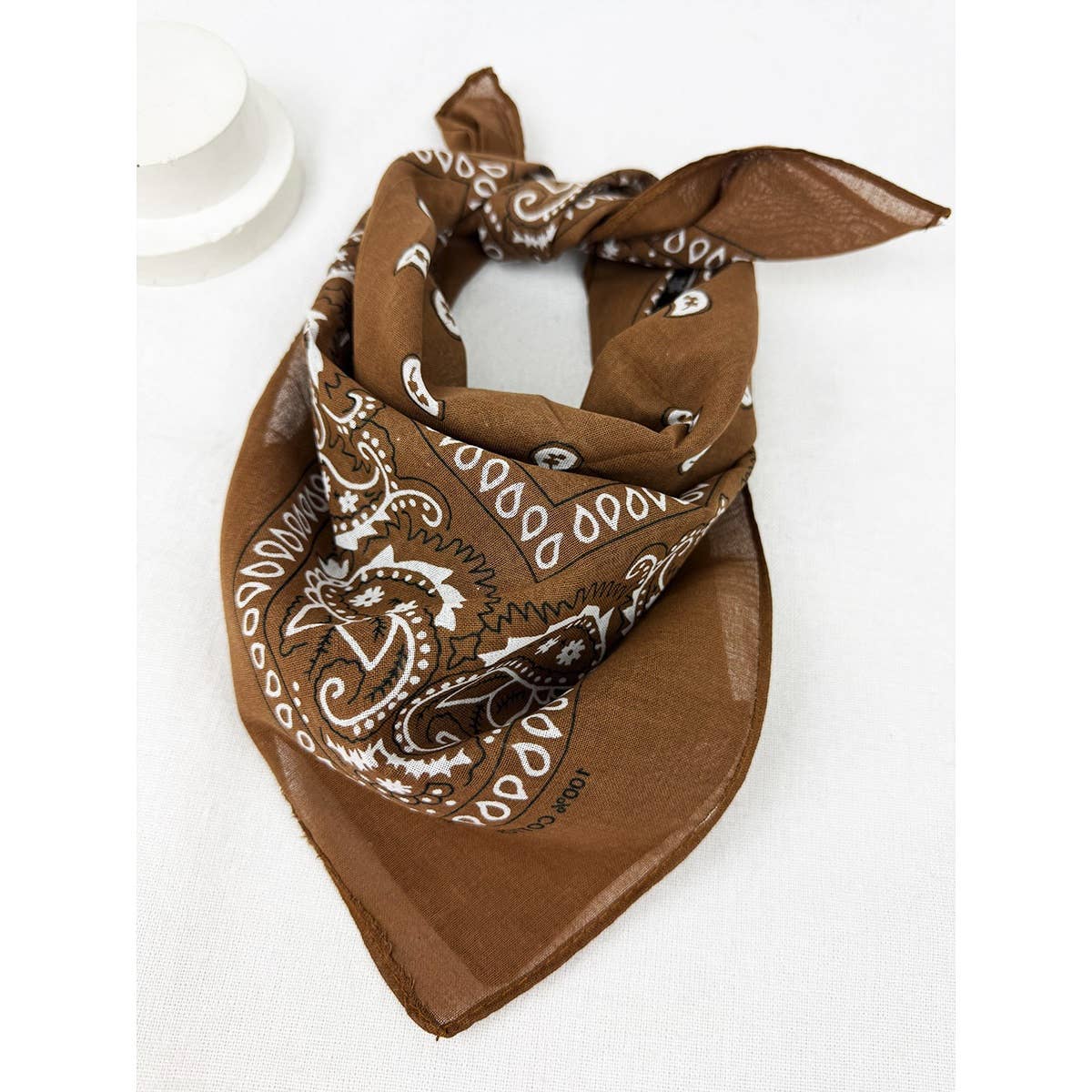 Brown Paisley Pattern Bandanas