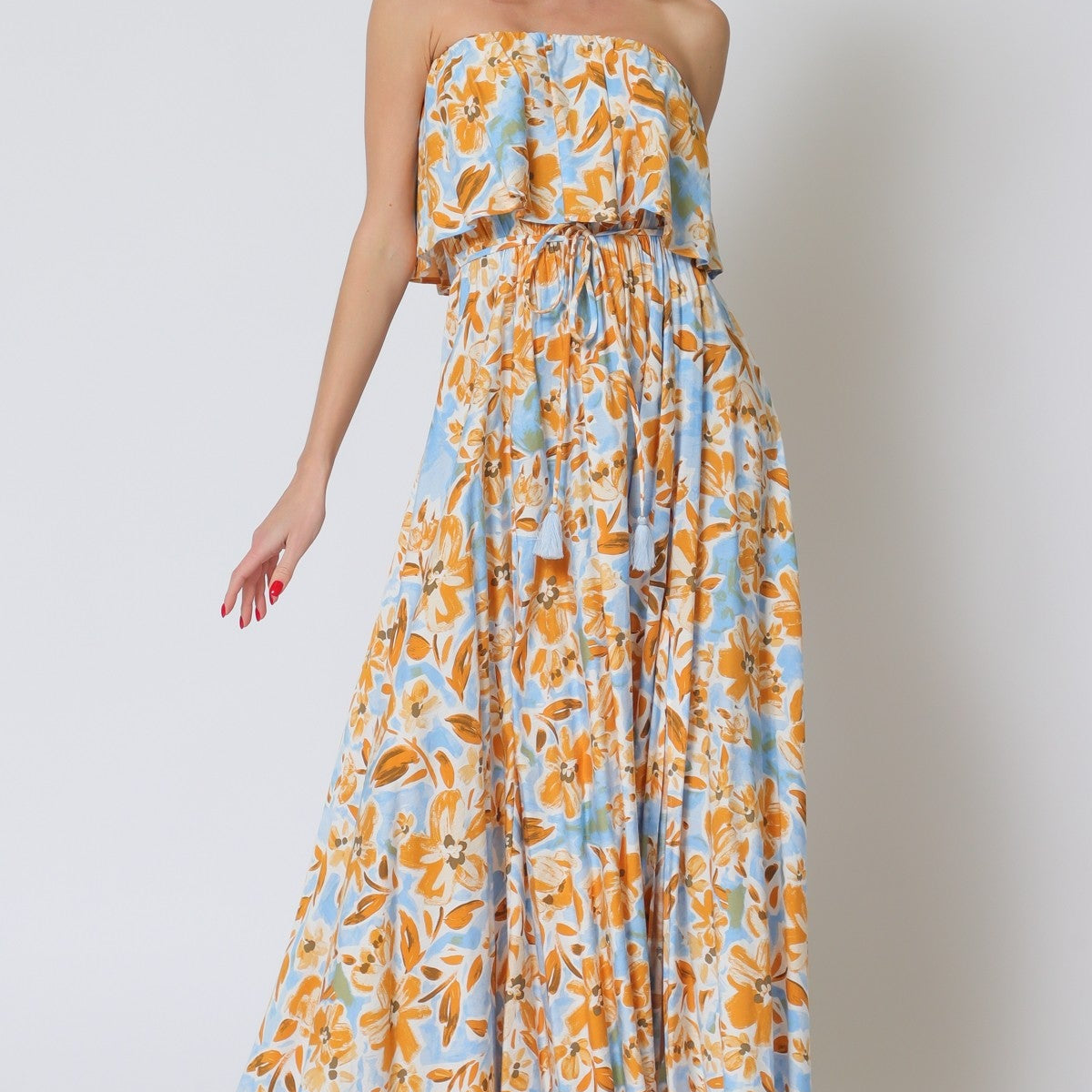 Tube Belted Maxi Dress