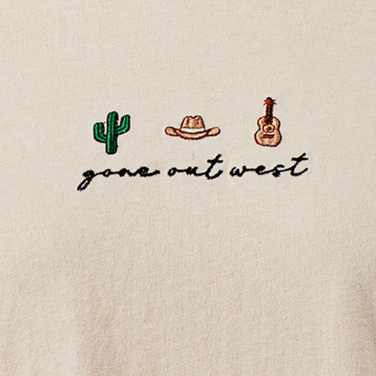 Gone Out West Embroidery Tee