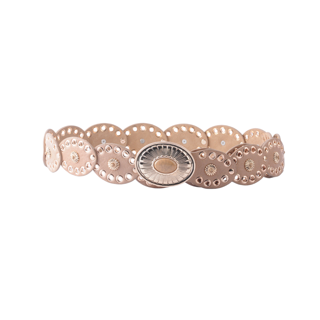 Golden Grommet Ovular Western Disc Belt