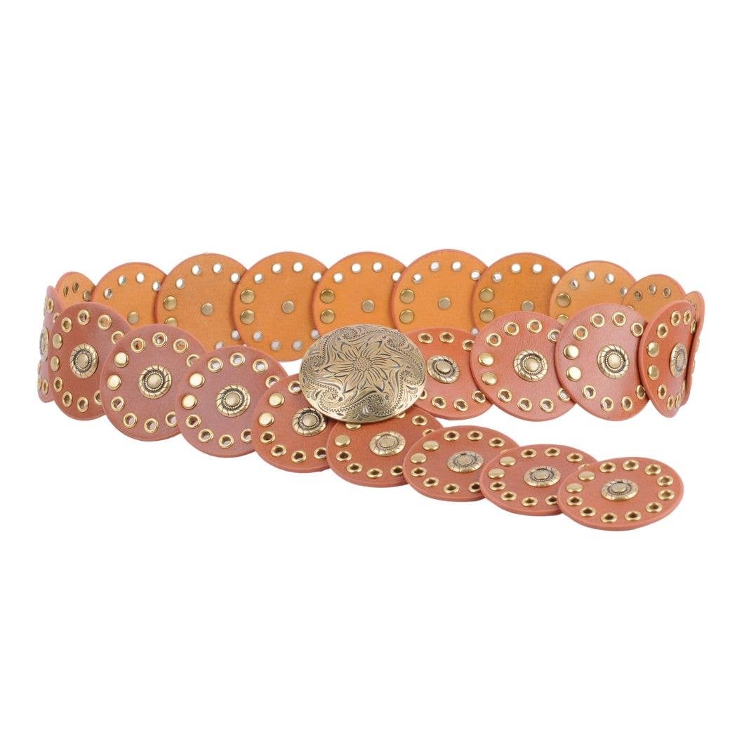 Leather Circle Caterpillar Disc Belt