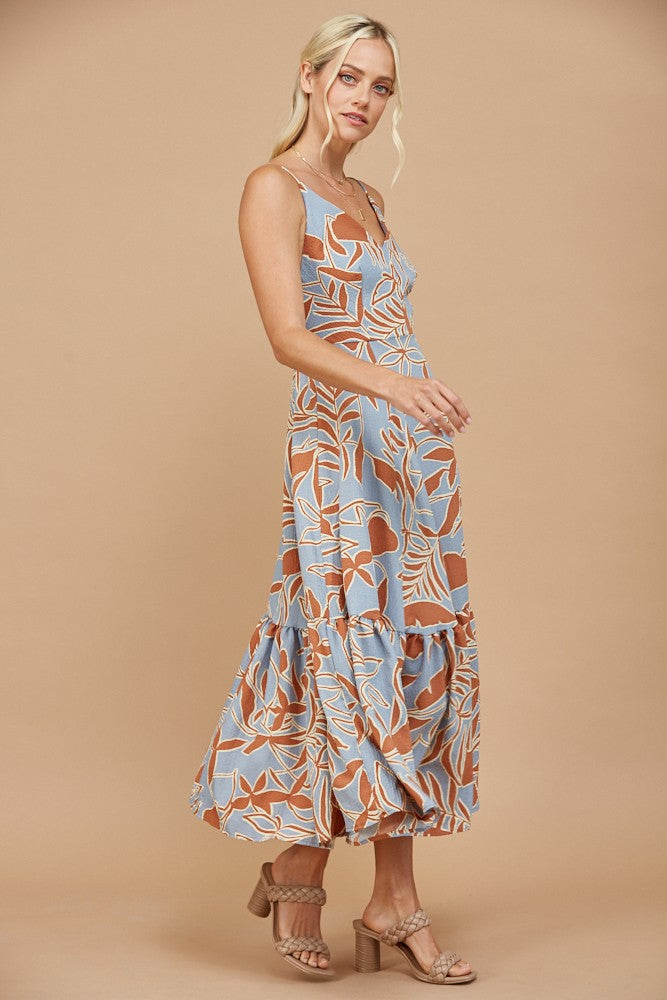 Floral Wide Sweep Midi Dress