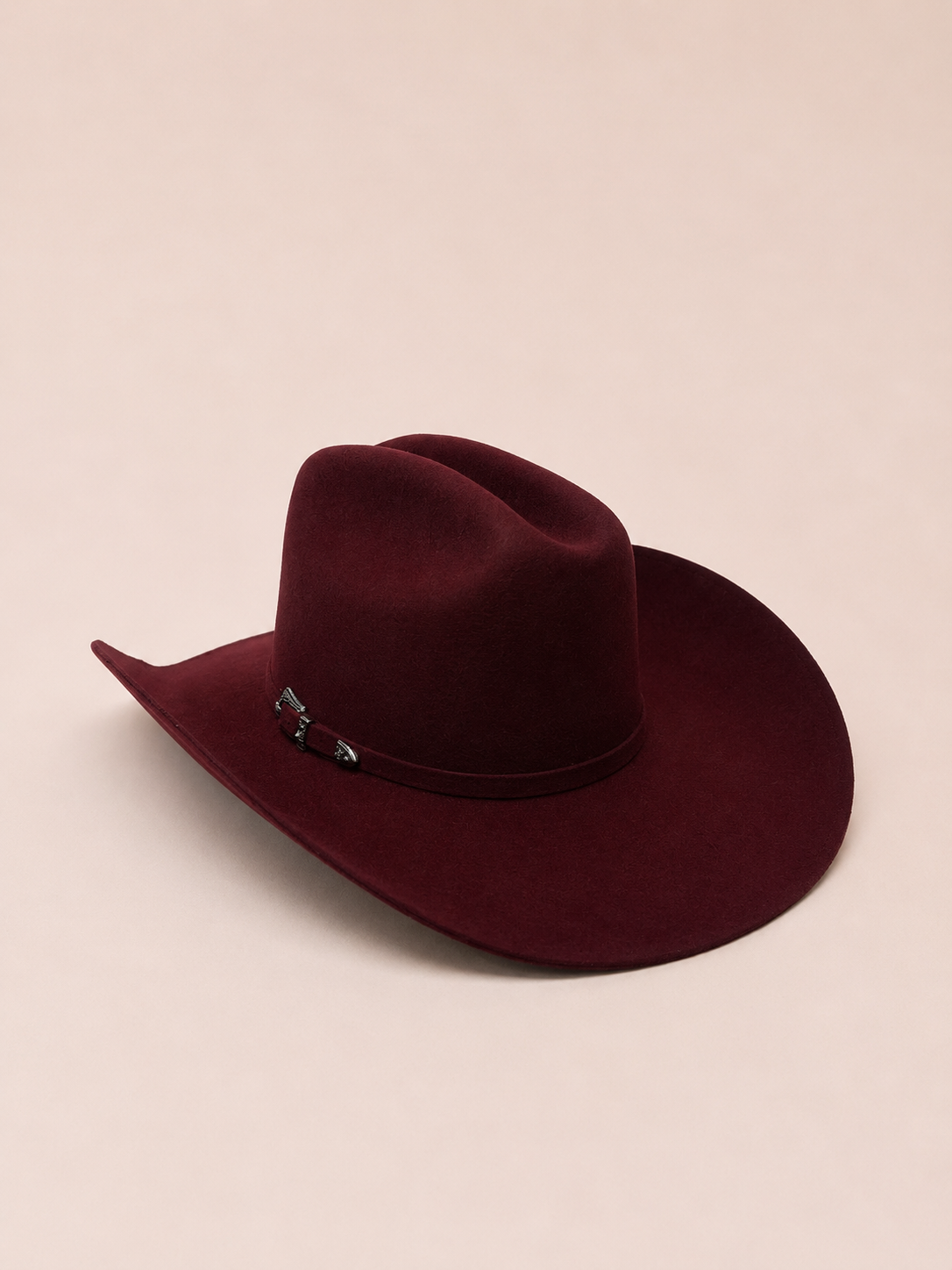 Premium Wool Cattleman Cowboy Hat - Burgundy