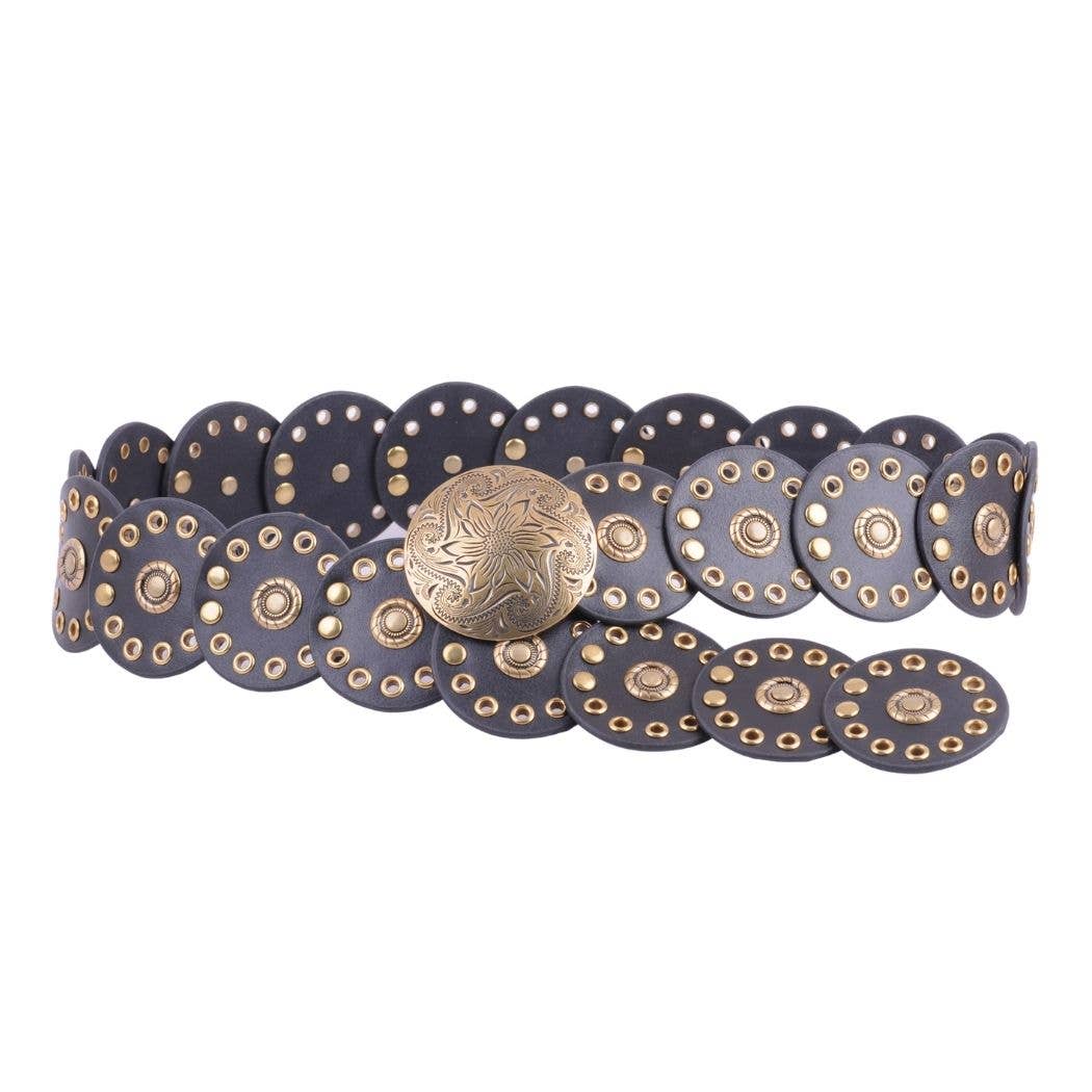 Leather Circle Caterpillar Disc Belt