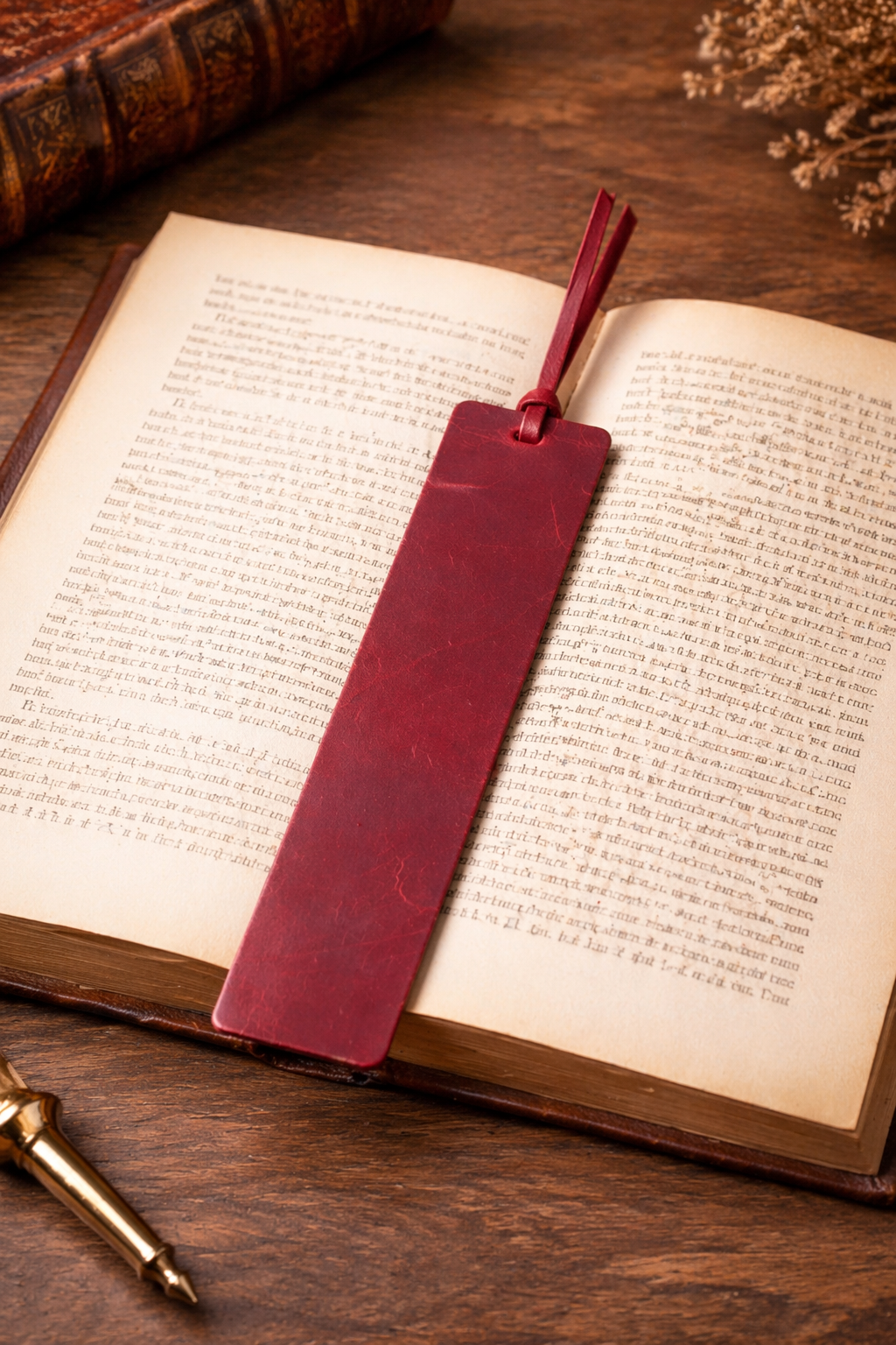 Leather Bookmark, Genuine Leather Personalized Bookmark