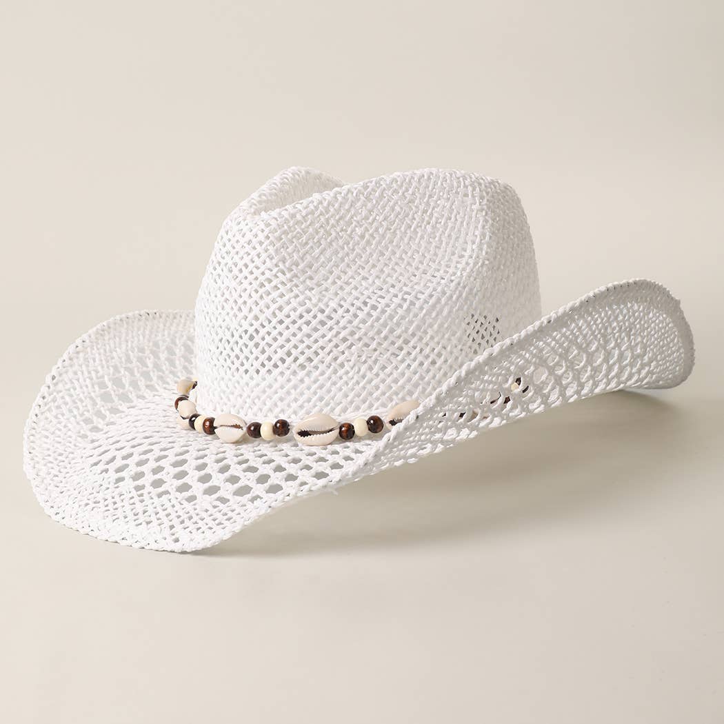Coastal Paper Straw Cowboy Hat