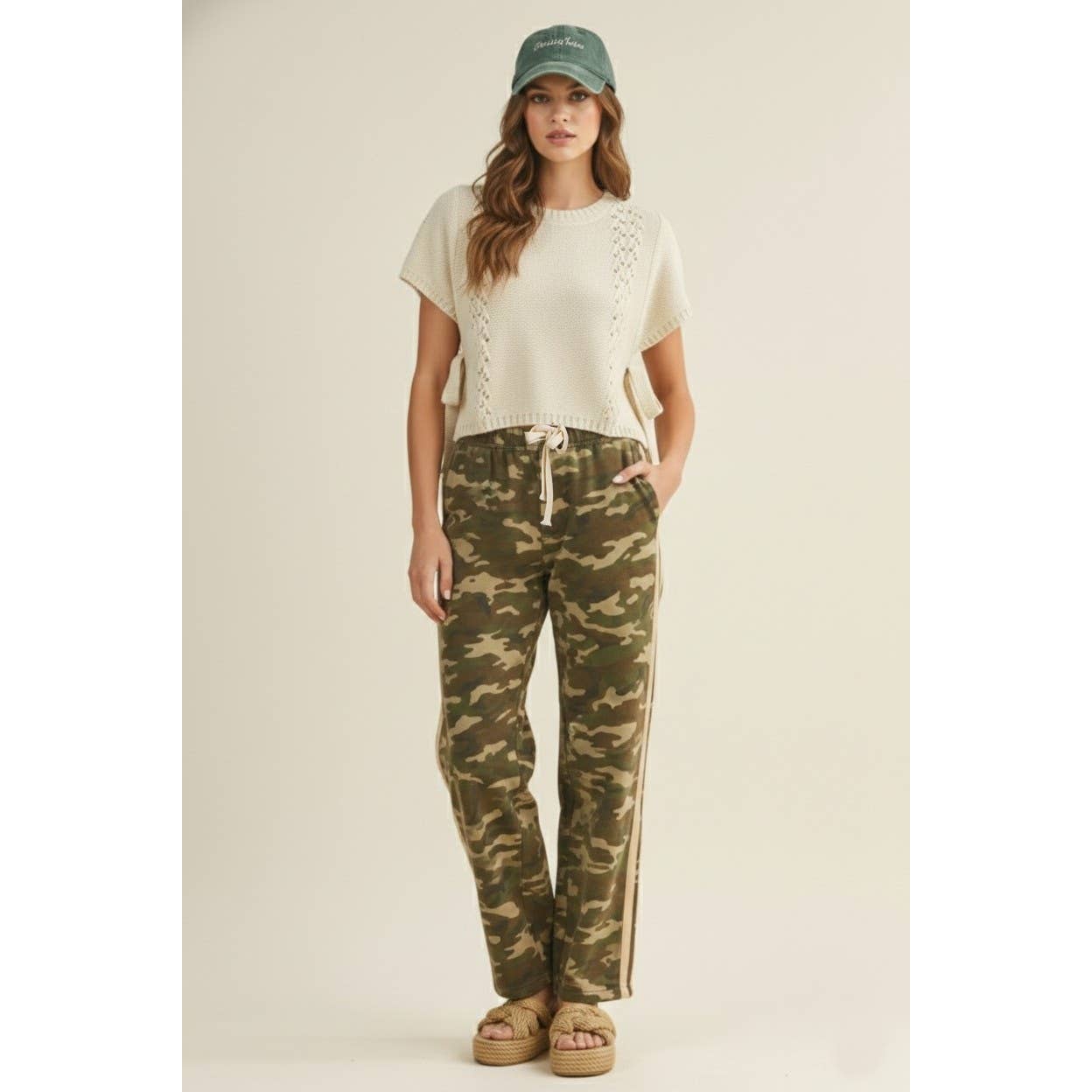 Vintage Washed Camouflage Relaxed Pants