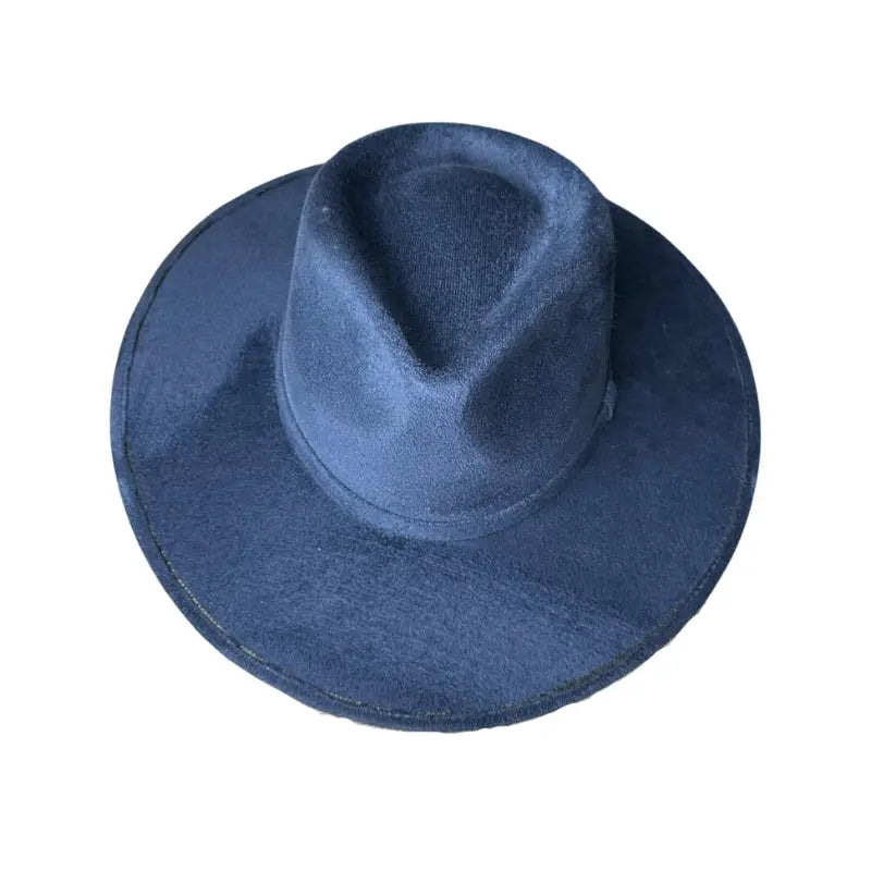 Vegan Suede Fedora - Tear Drop