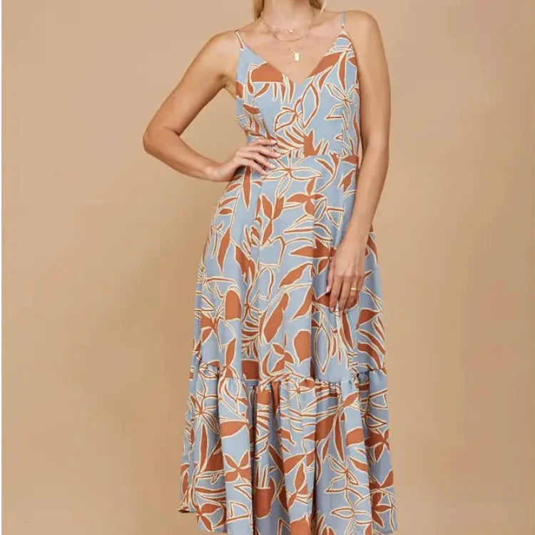 Floral Wide Sweep Midi Dress