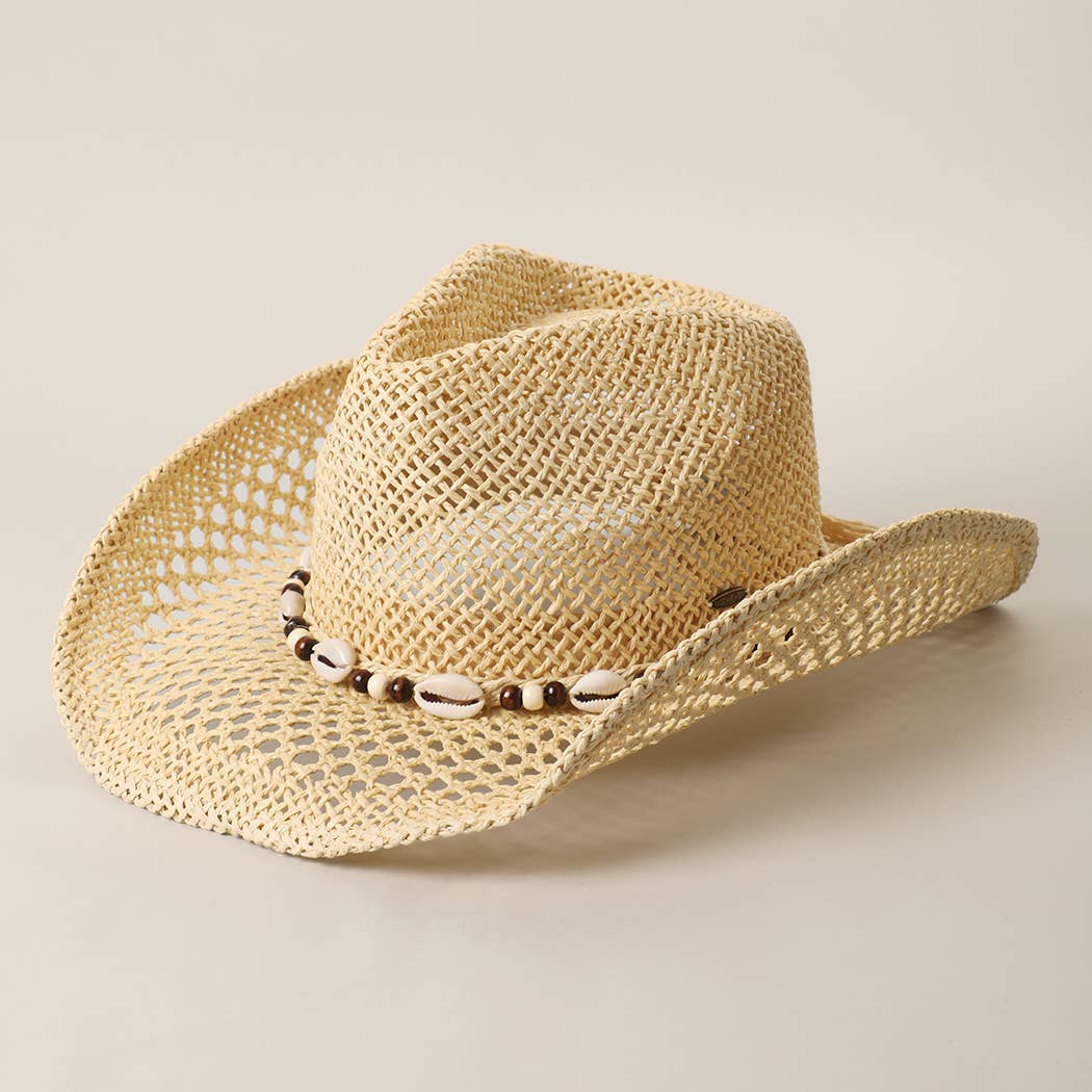 Coastal Paper Straw Cowboy Hat