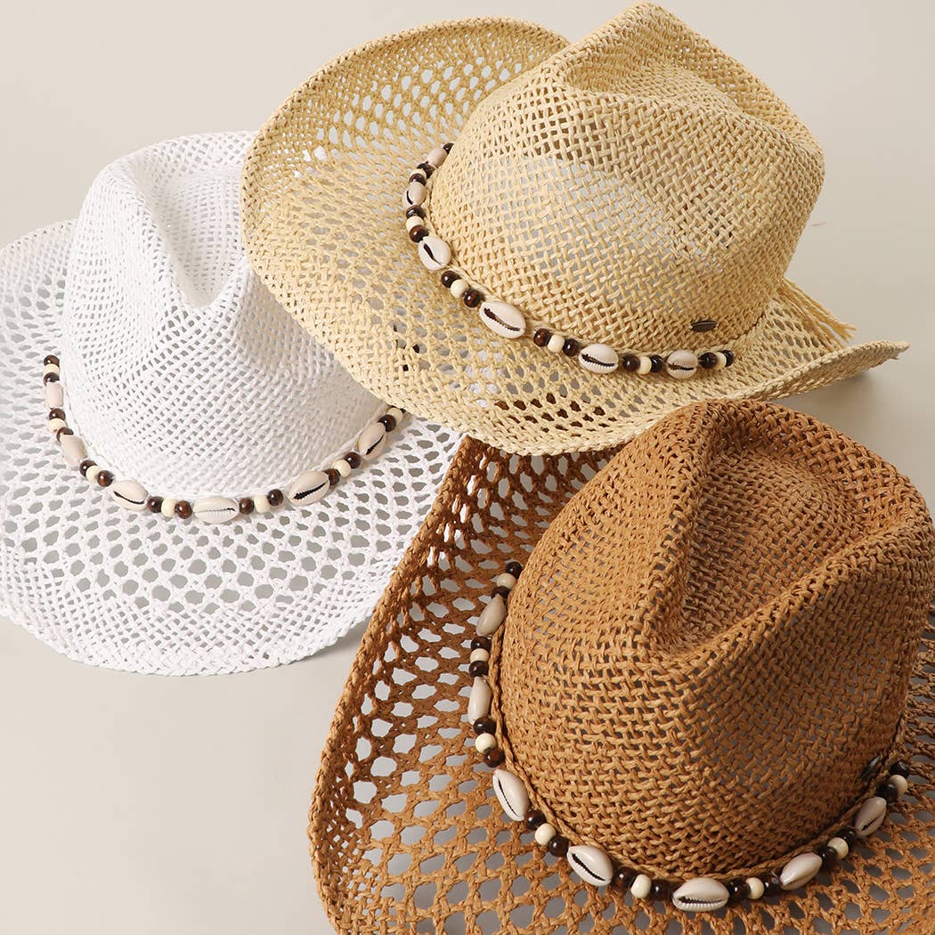 Coastal Paper Straw Cowboy Hat