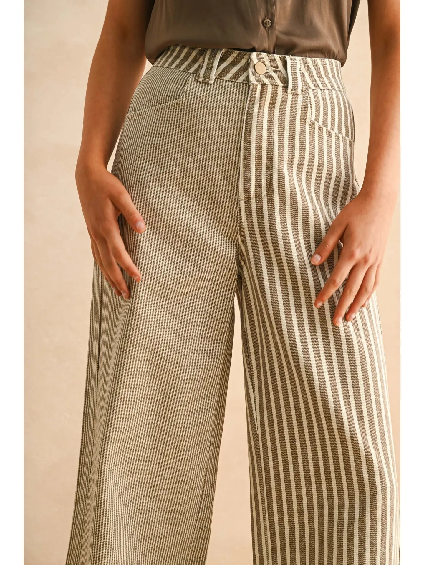Stripe Mixed Pants
