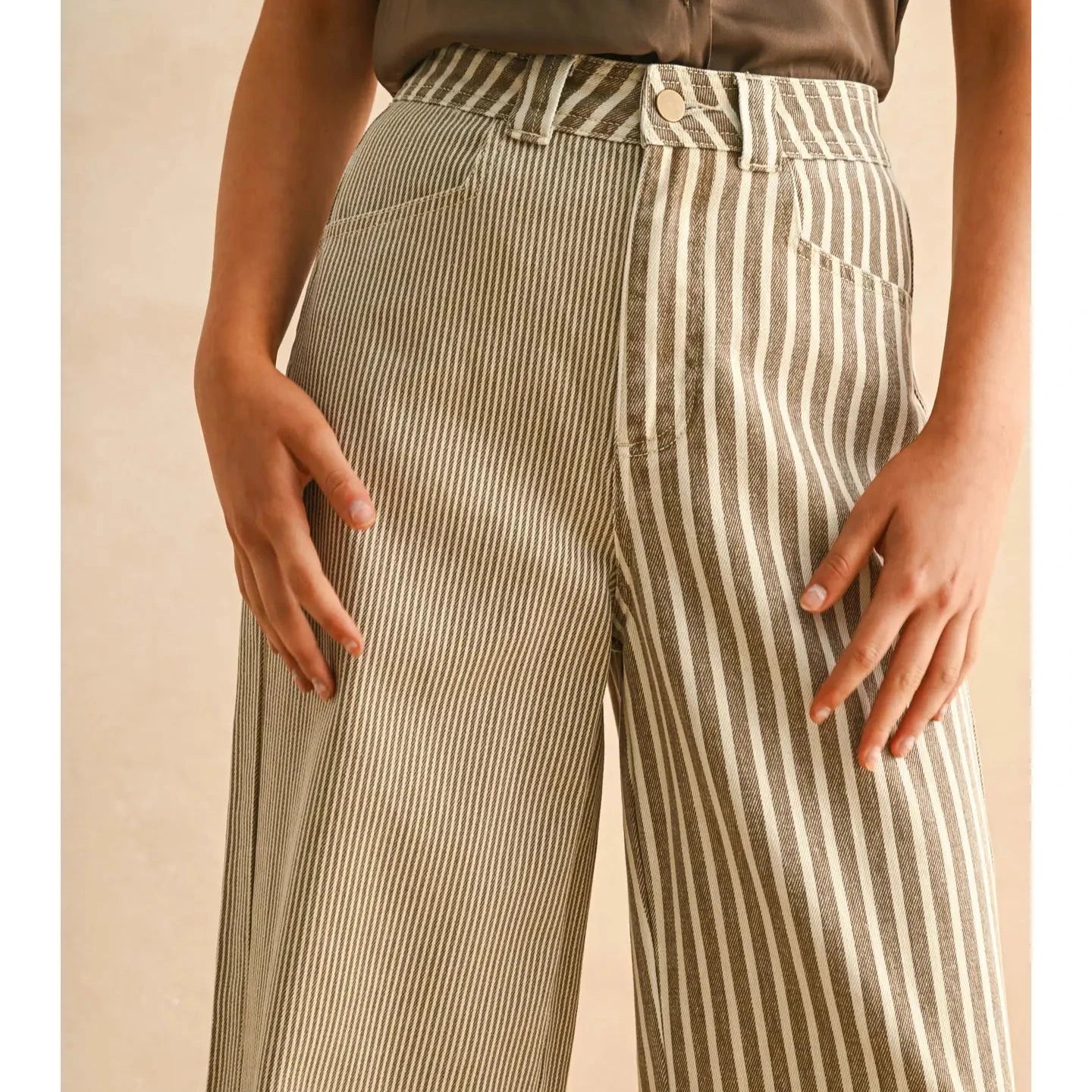 Stripe Mixed Pants