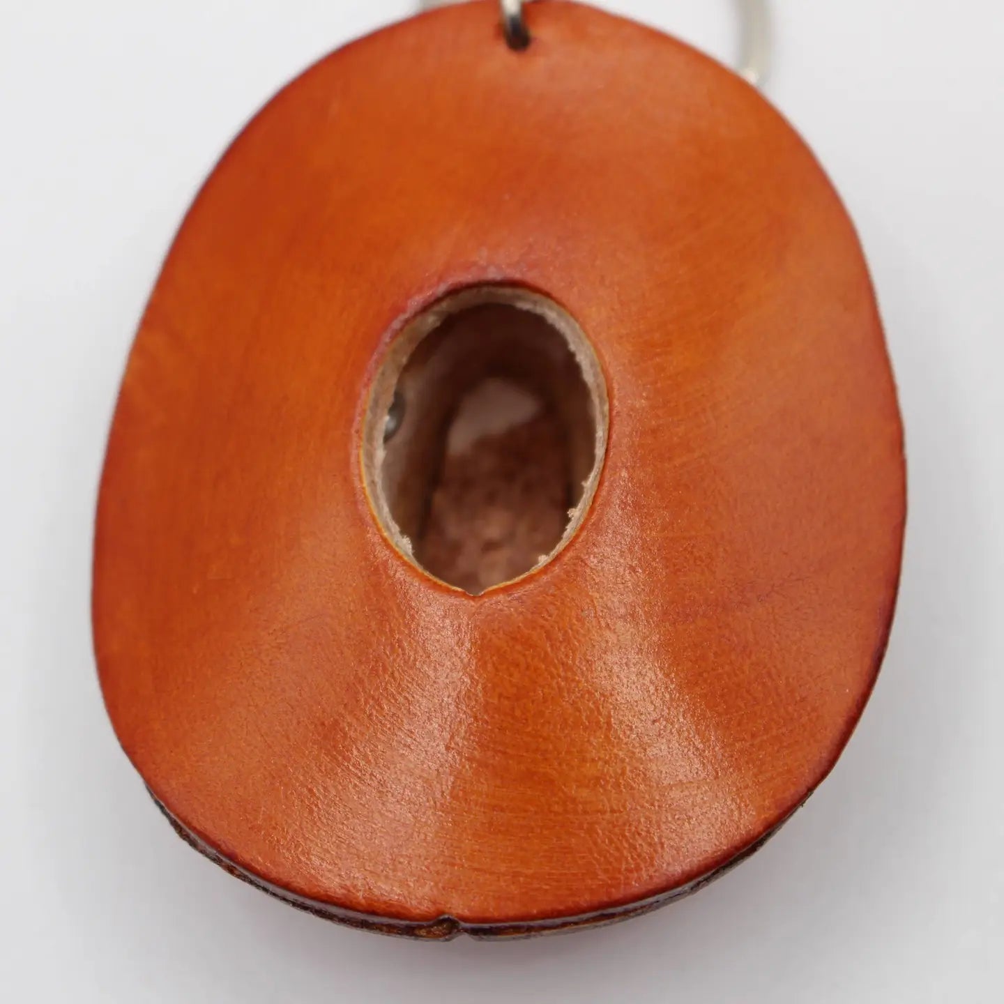 Handmade Leather Cowboy Hat Keychain - Western