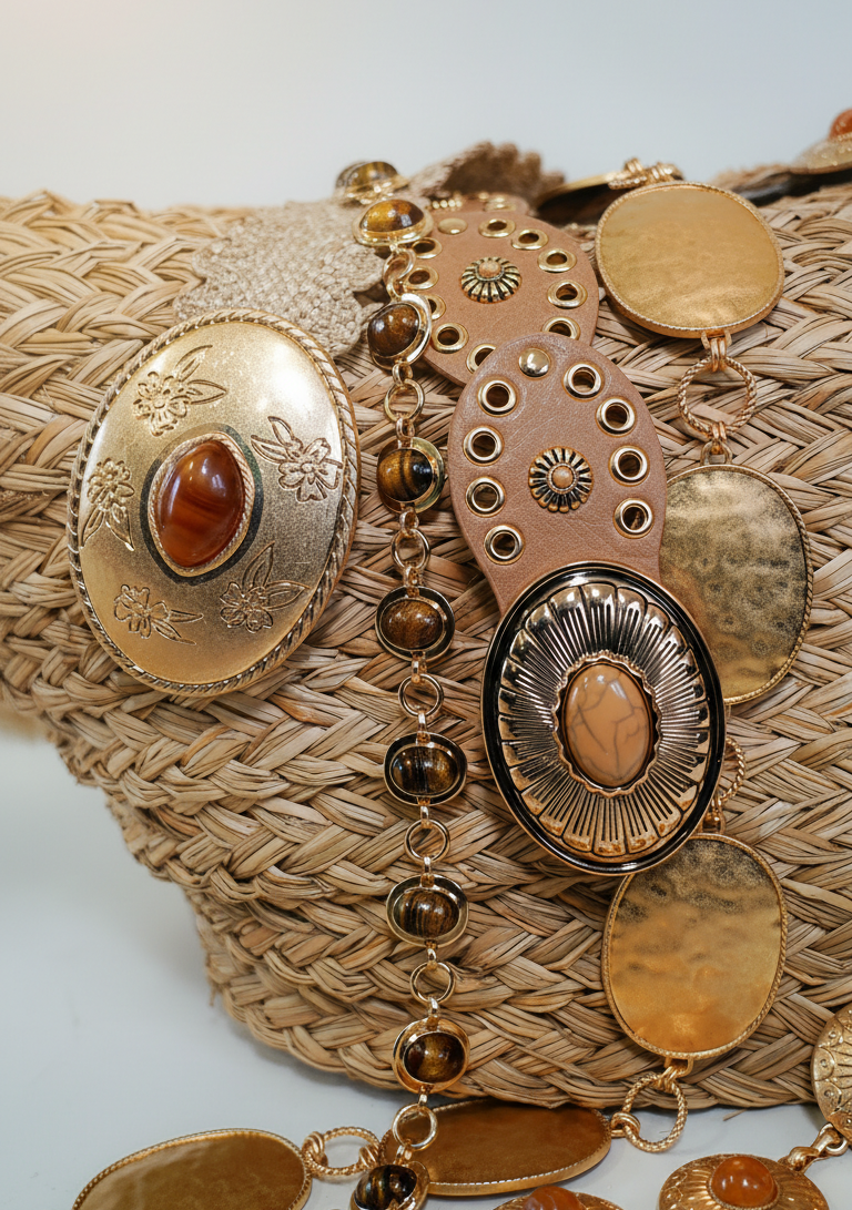 Golden Grommet Ovular Western Disc Belt