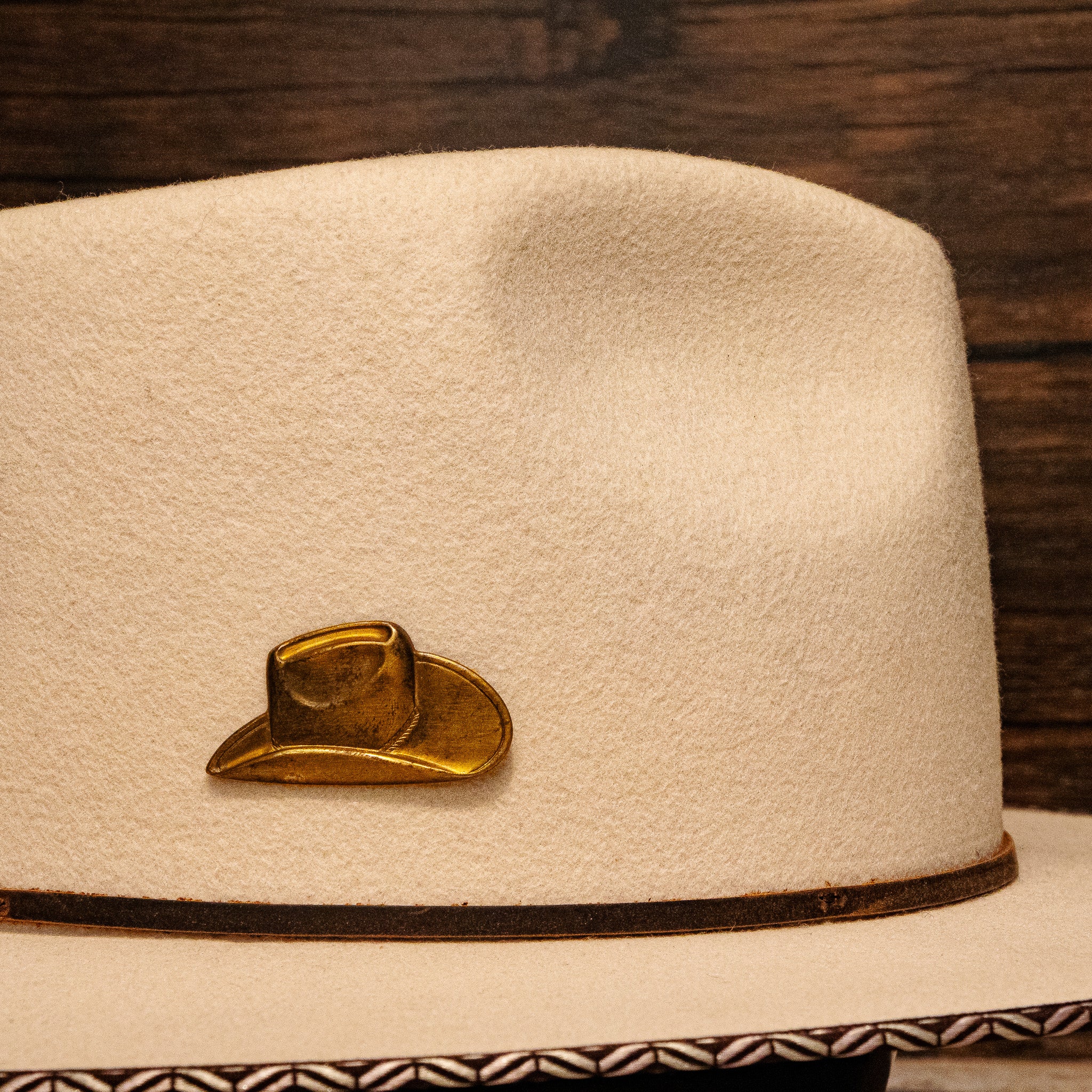 Brass Cowboy Hat Pin