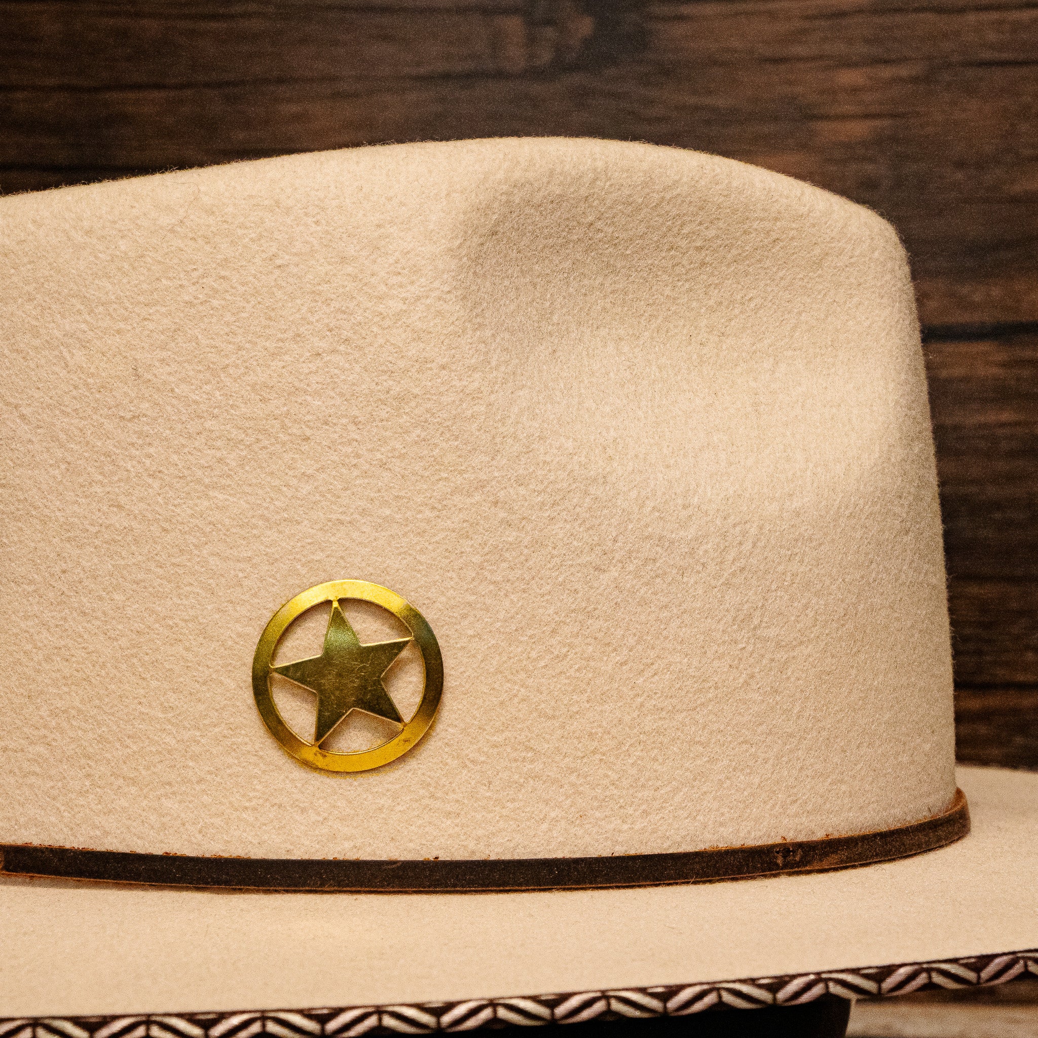 Aged Brass Western Star Hat Pin