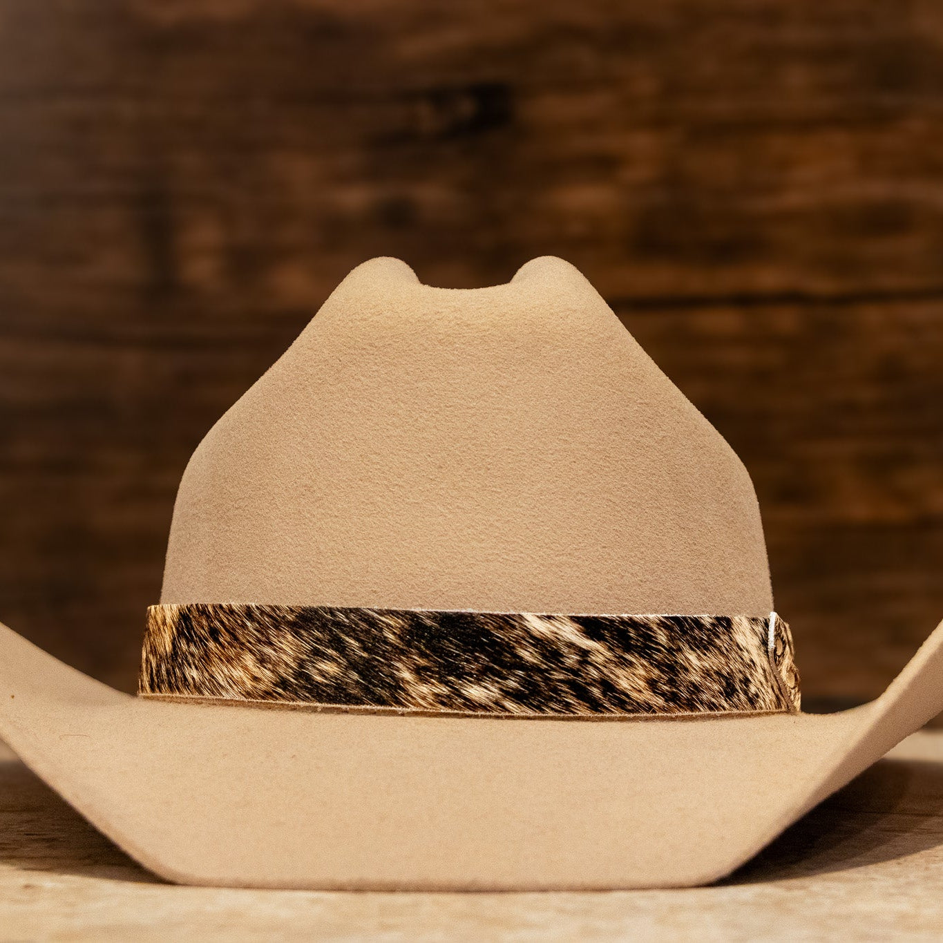 Salt & Pepper Brindle Cowhide Hat Band