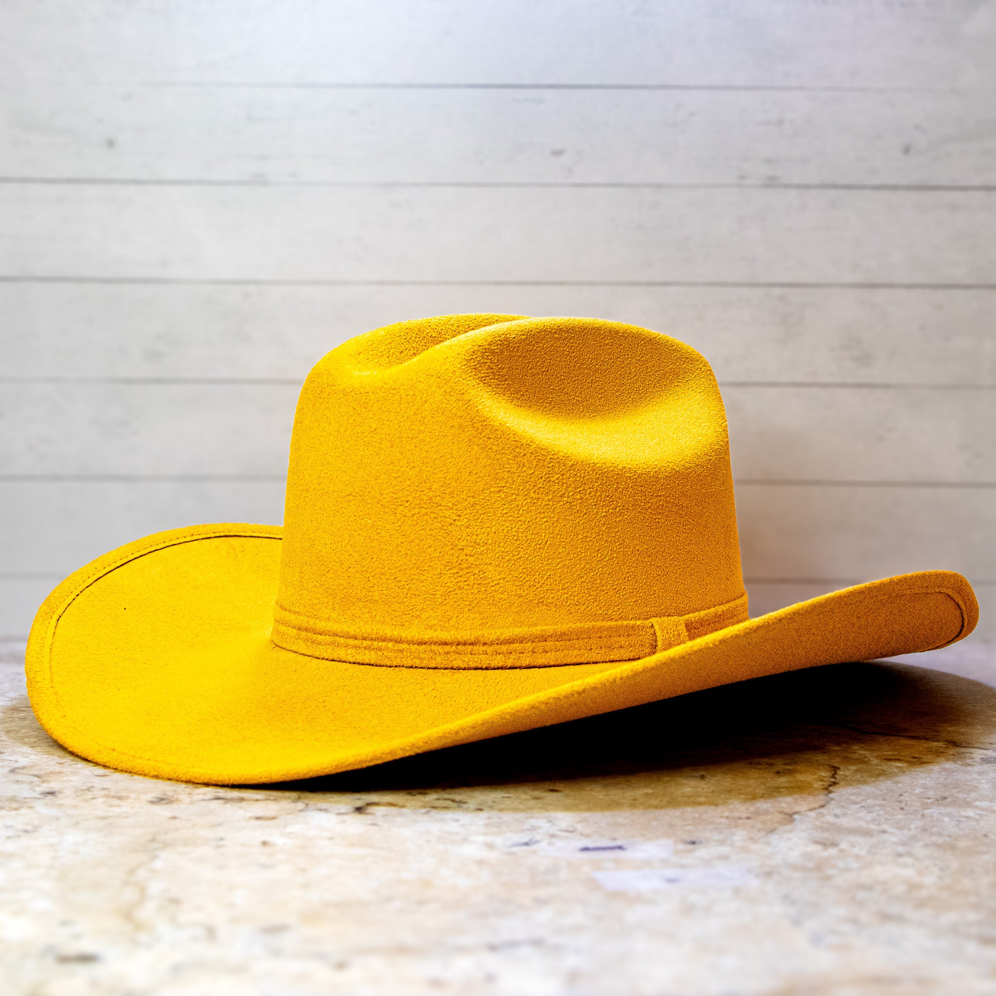 Vegan Suede Hat - Cowboy Cattleman Hat
