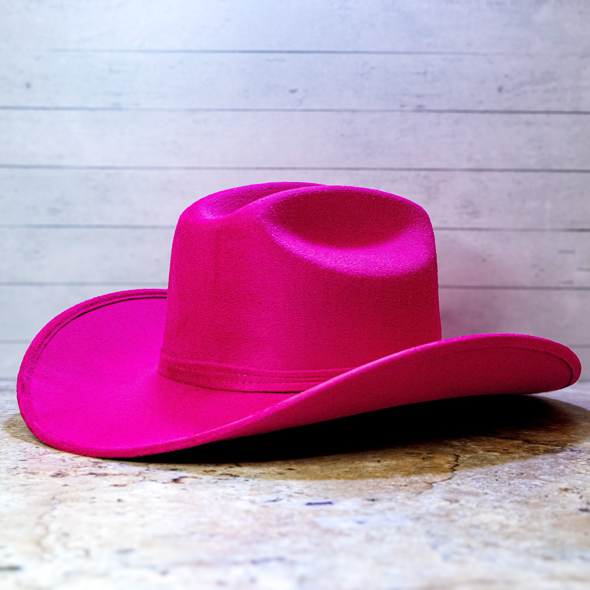 Vegan Suede Hat - Cowboy Cattleman Hat