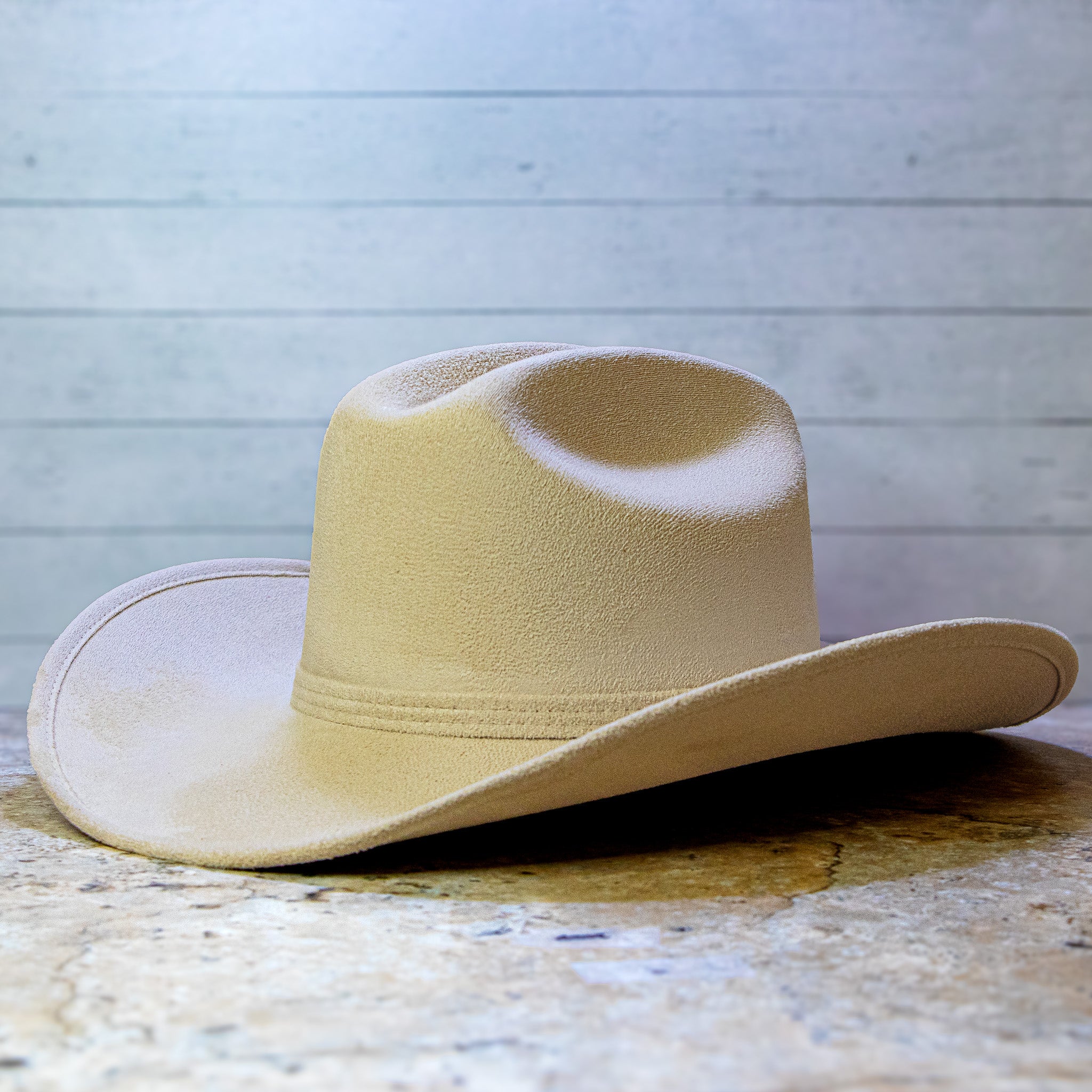 Vegan Suede Hat - Cowboy Cattleman Hat