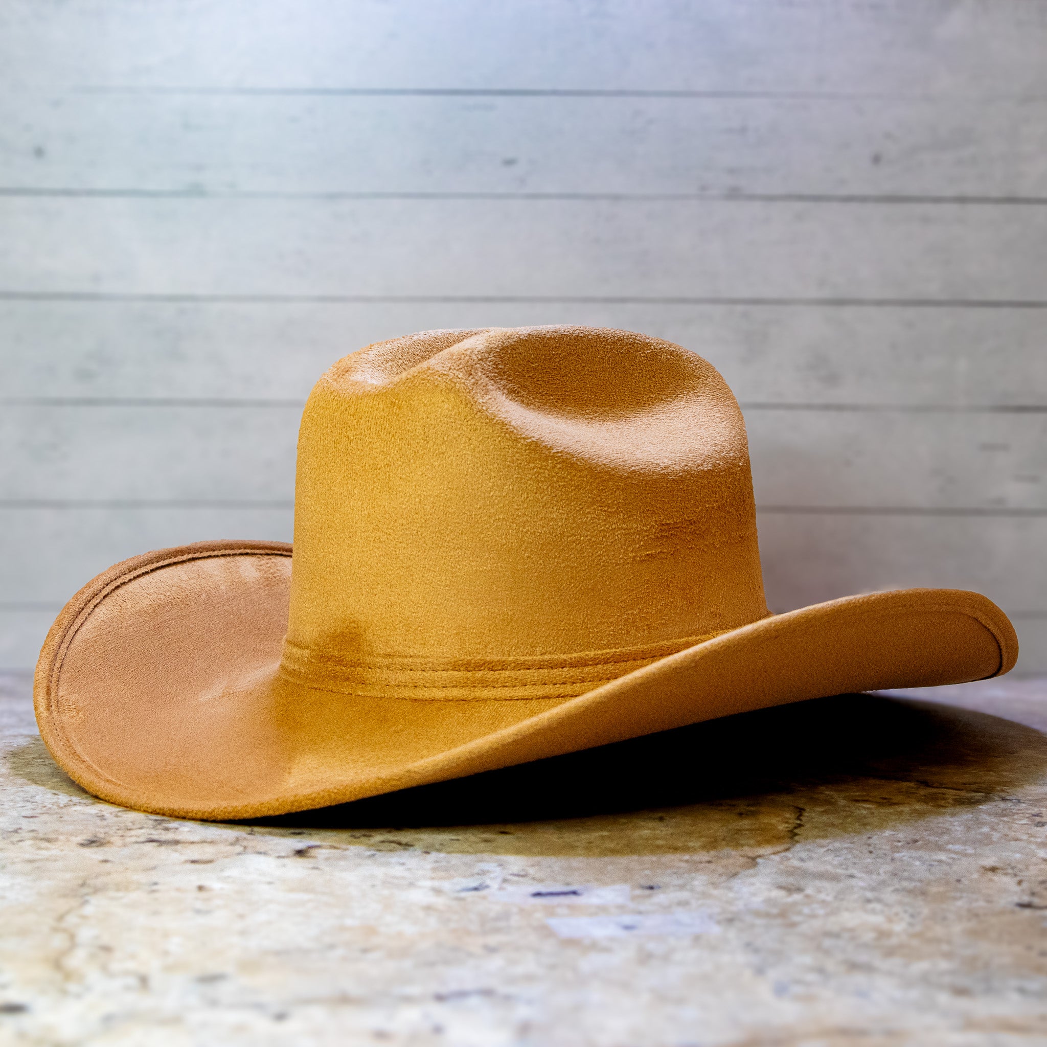 Vegan Suede Hat - Cowboy Cattleman Hat