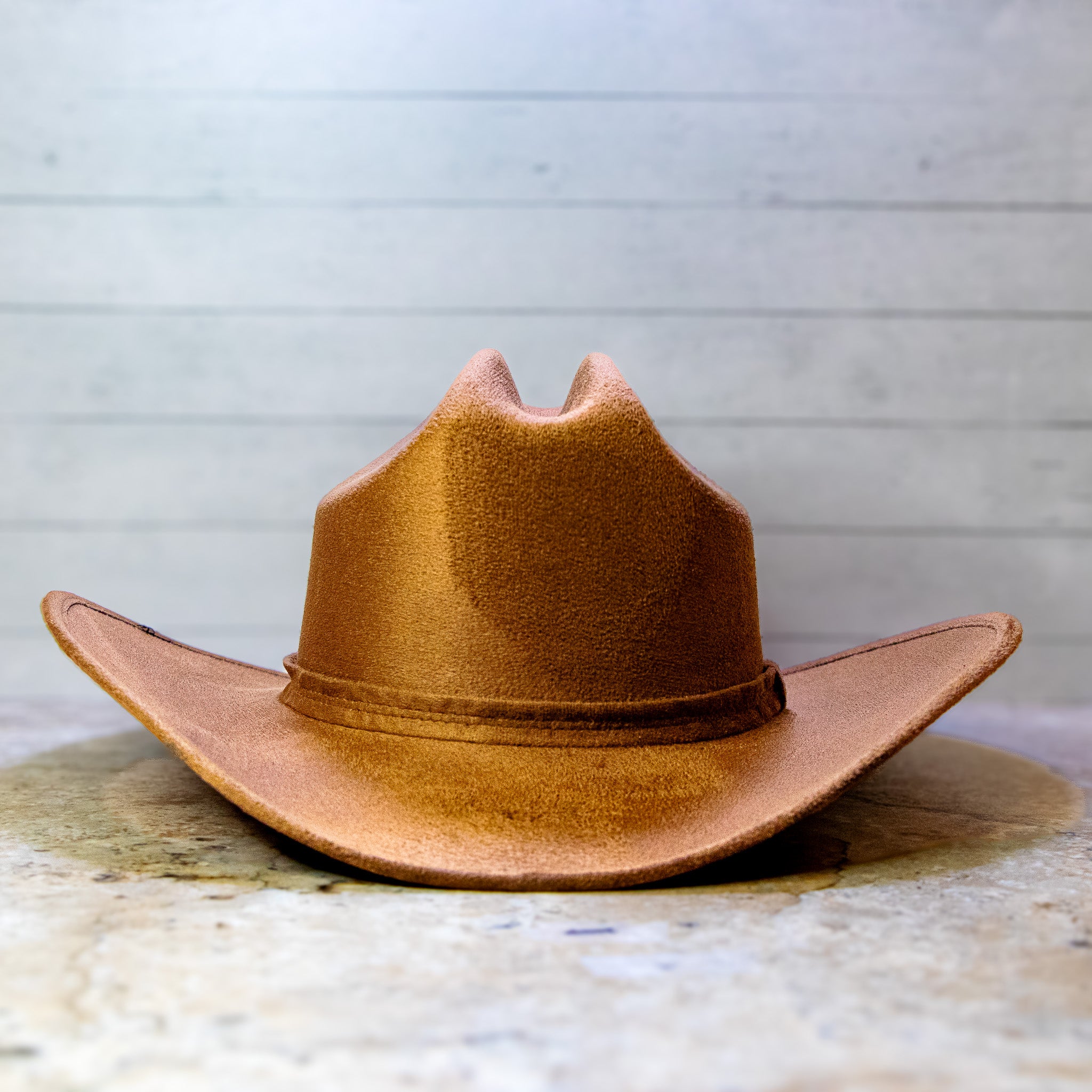 Vegan Suede Hat - Cowboy Cattleman Hat