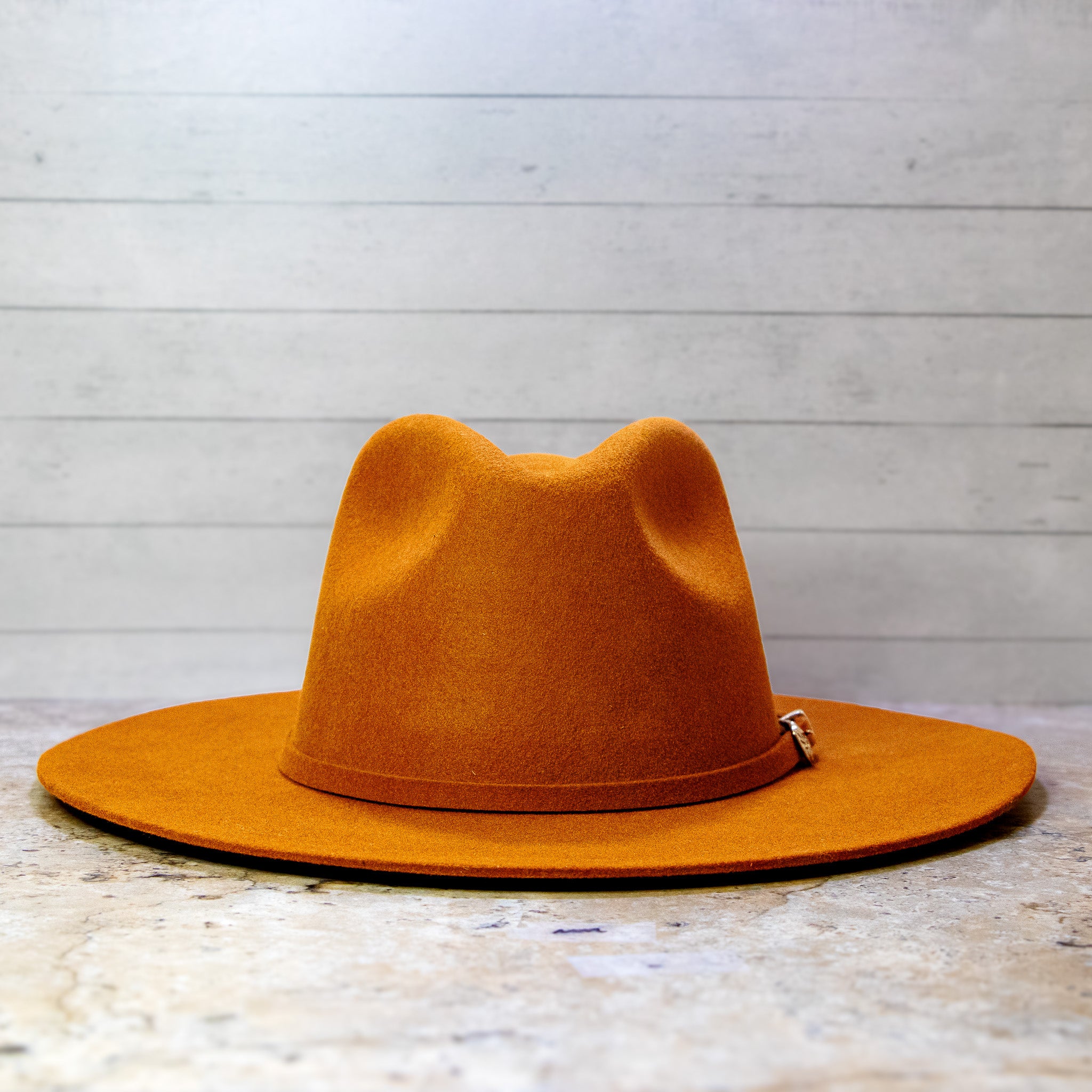Premium Wool Rancher Flat Brim - Copper