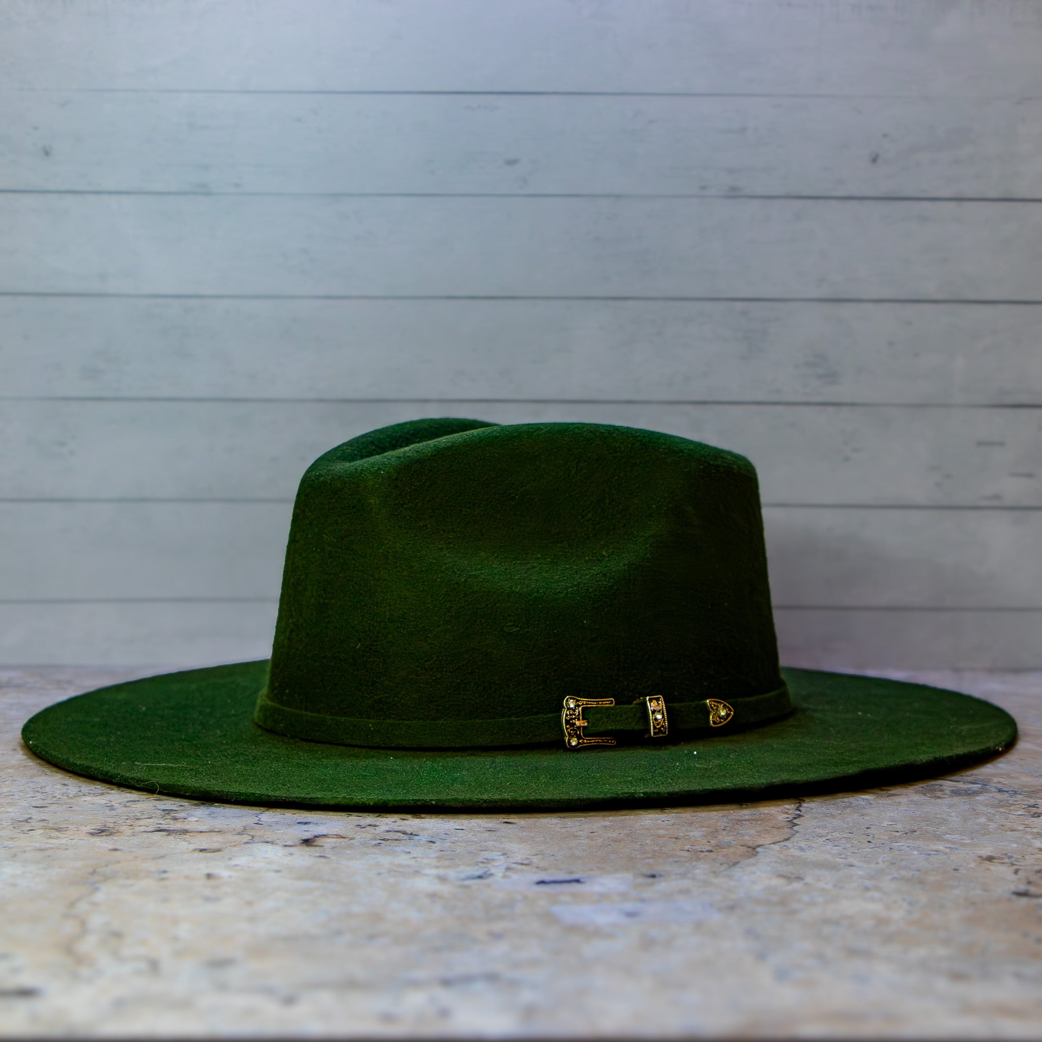 Premium Wool Rancher Flat Brim - Pine