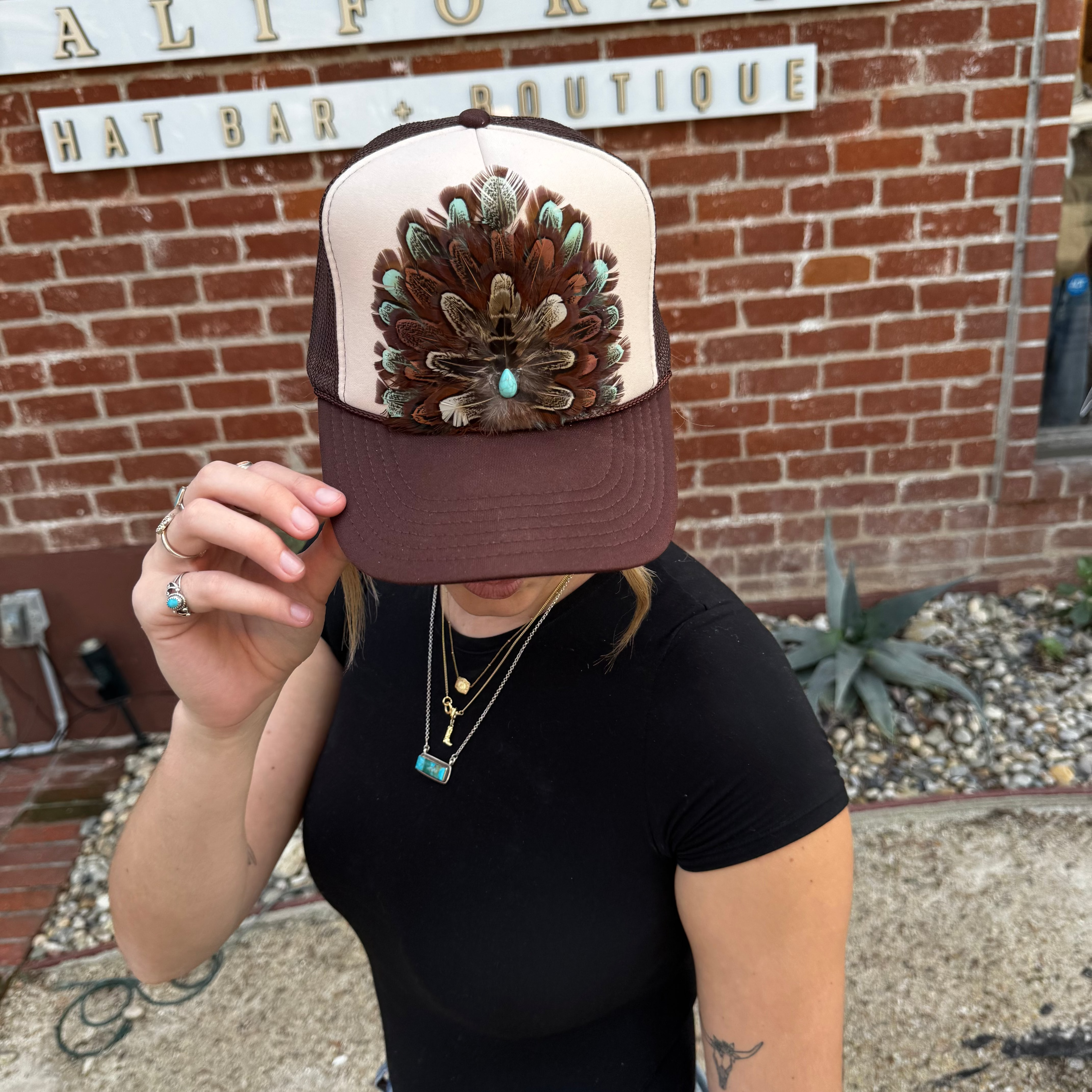 Feather Crest Trucker Hat