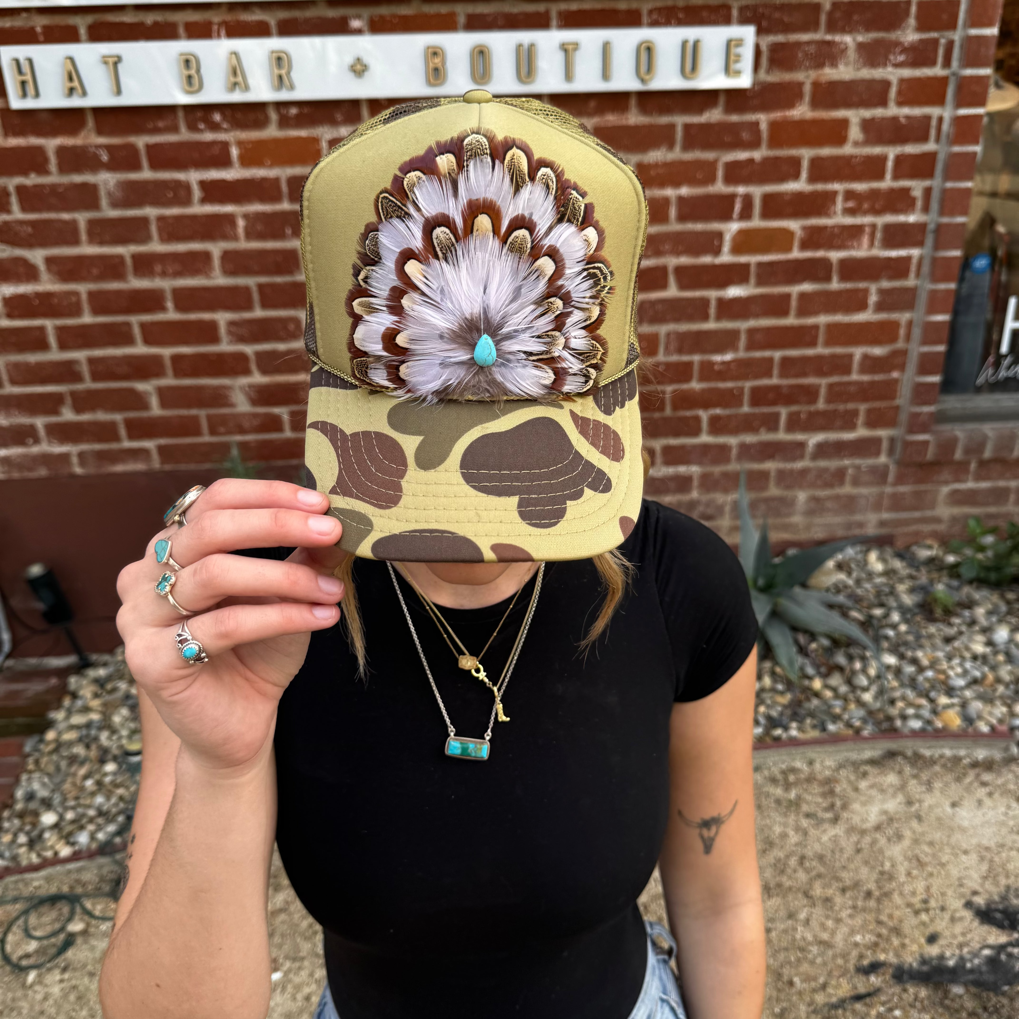 Feather Crest Trucker Hat