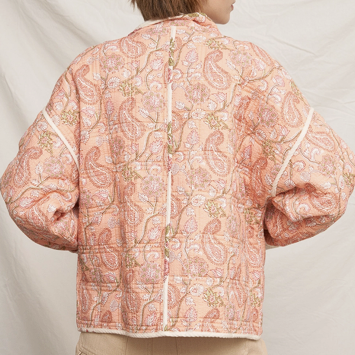 Reversible Quilted Paisley Flower Jacket