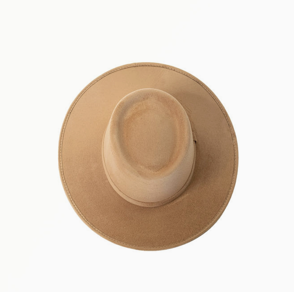 Vegan Suede Fedora - Crown Top