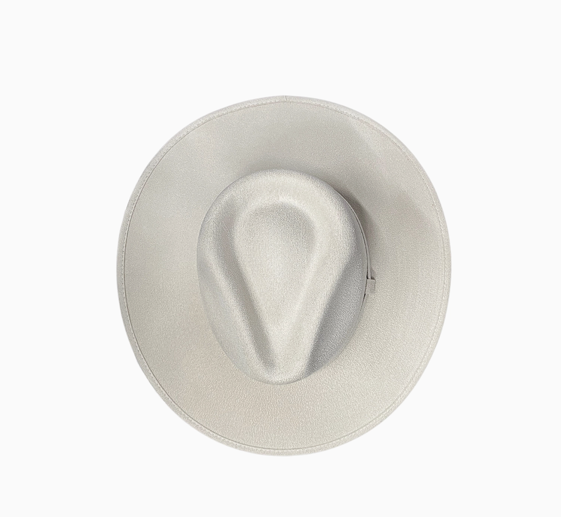 Vegan Suede Fedora - Tear Drop