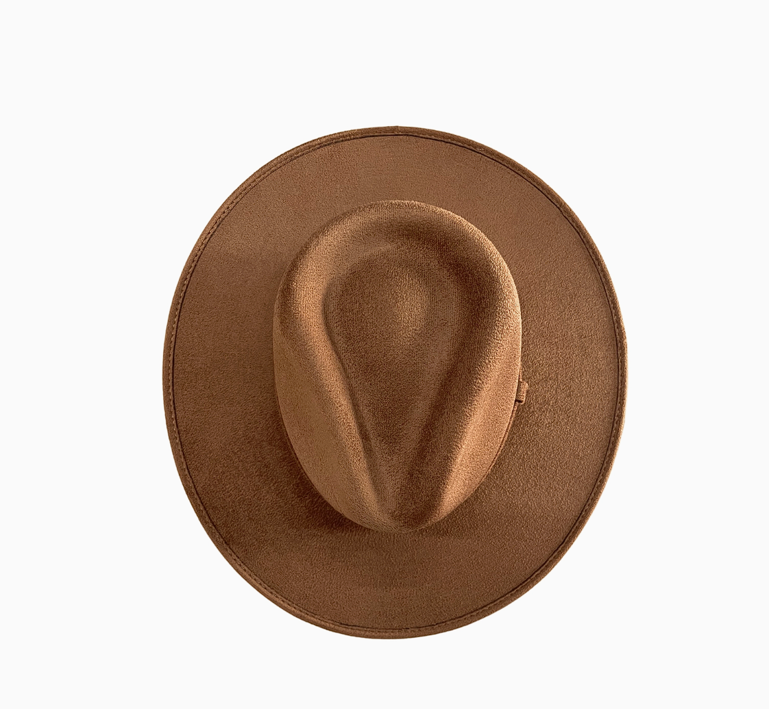 Vegan Suede Fedora - Tear Drop