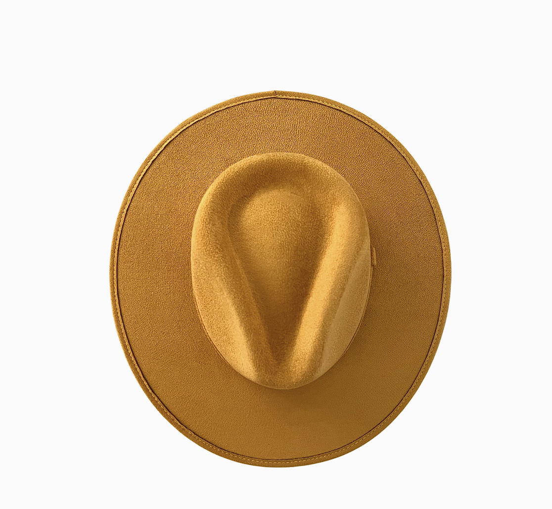 Vegan Suede Fedora - Tear Drop