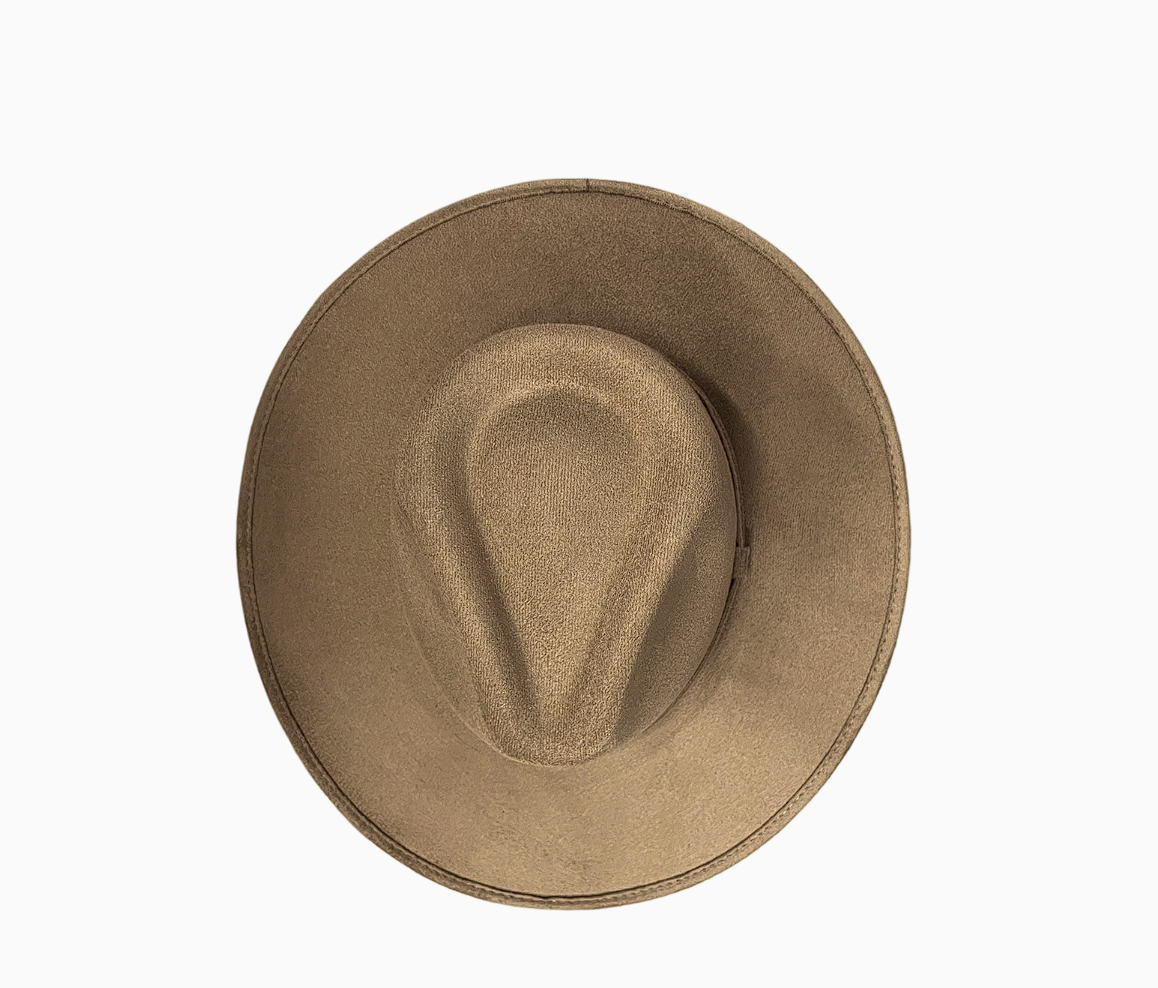 Vegan Suede Fedora - Tear Drop
