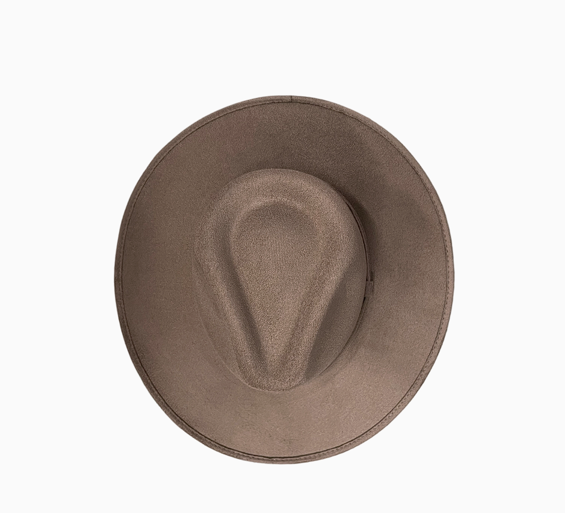 Vegan Suede Fedora - Tear Drop