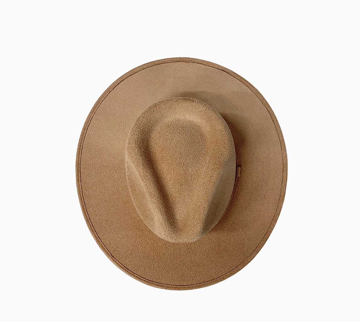 Vegan Suede Fedora - Tear Drop