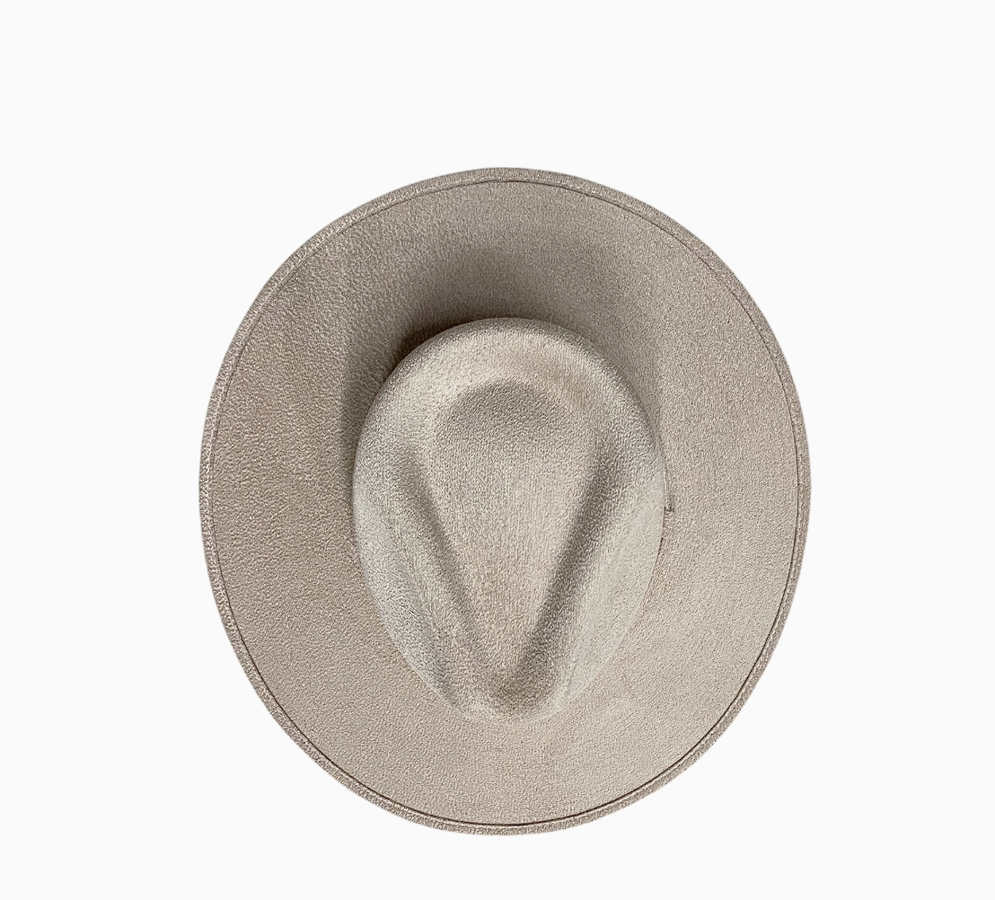 Vegan Suede Fedora - Tear Drop