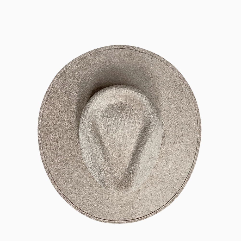 Vegan Suede Fedora - Tear Drop