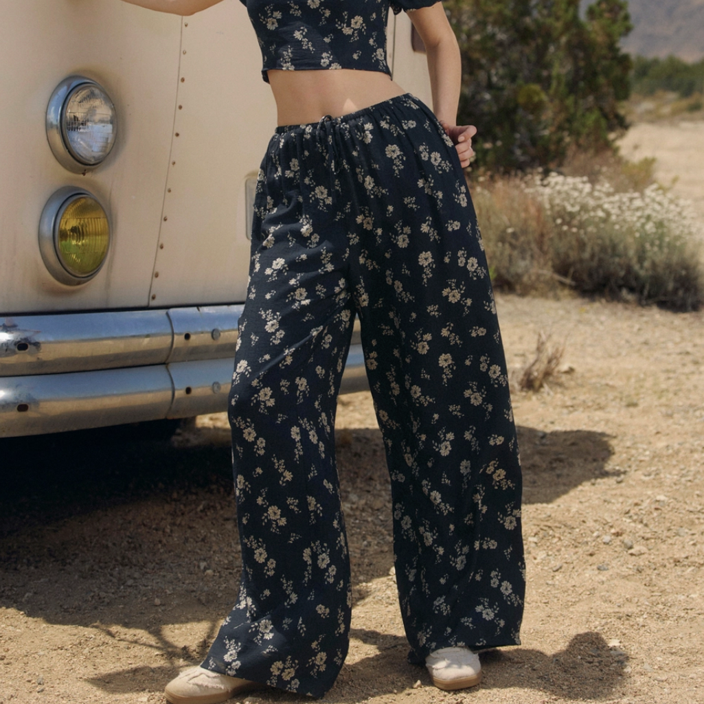 Dancing Moon Pull On Drawstring Pants (set)