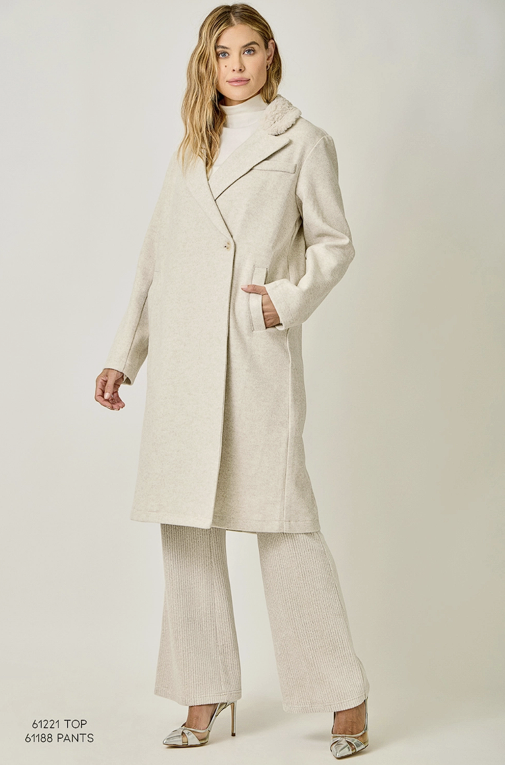 Fur Collar Long Coat