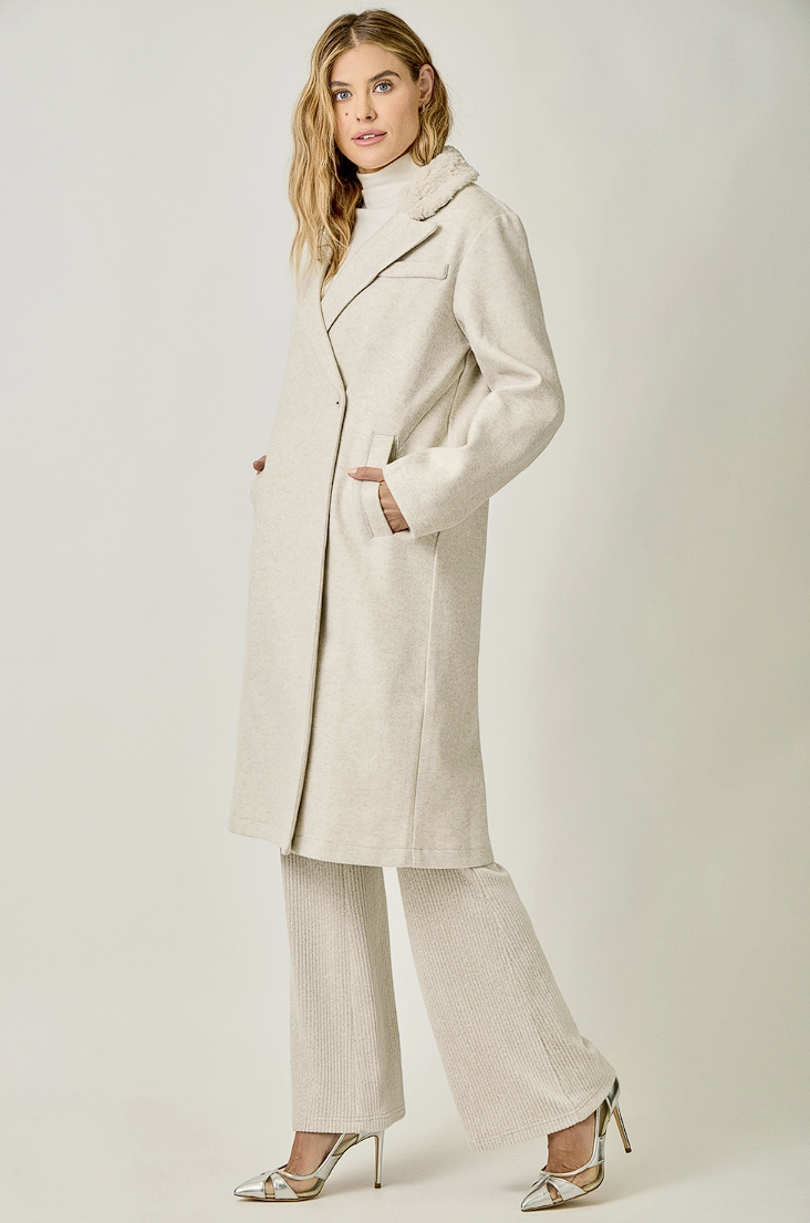 Fur Collar Long Coat