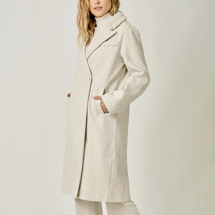 Fur Collar Long Coat