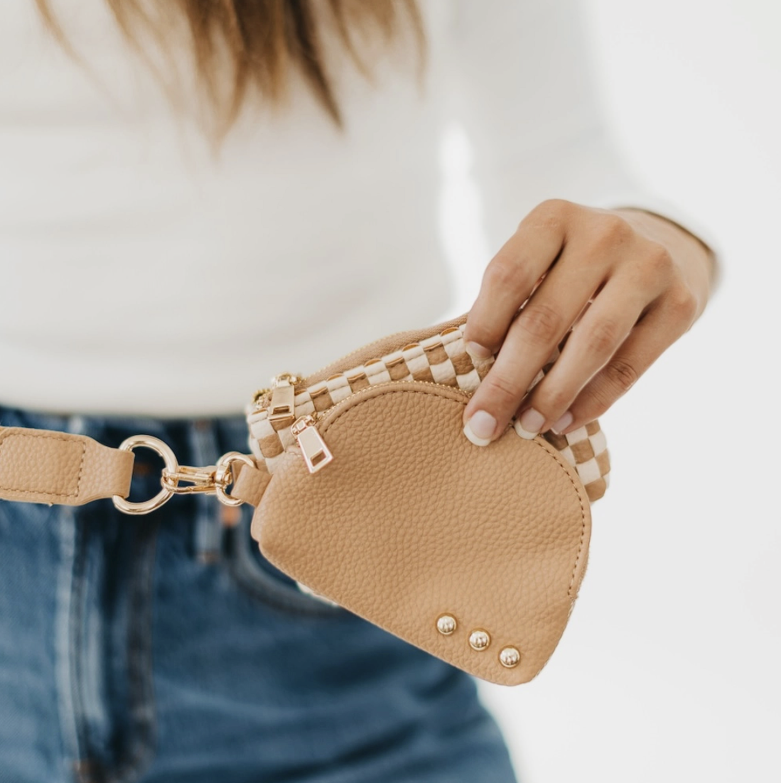 Wonderlust Woven Dual Pouch Wristlet